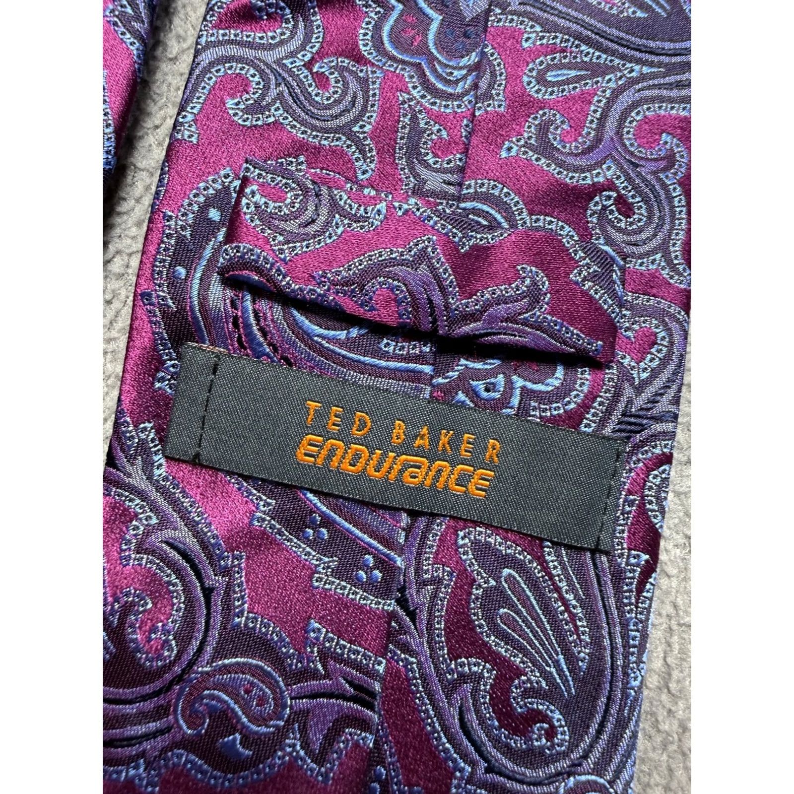 Ted Baker Ted Baker Tie Purple Paisley Silk Italy Neck Tie Men XS? Size ONE SIZE - 6 Thumbnail