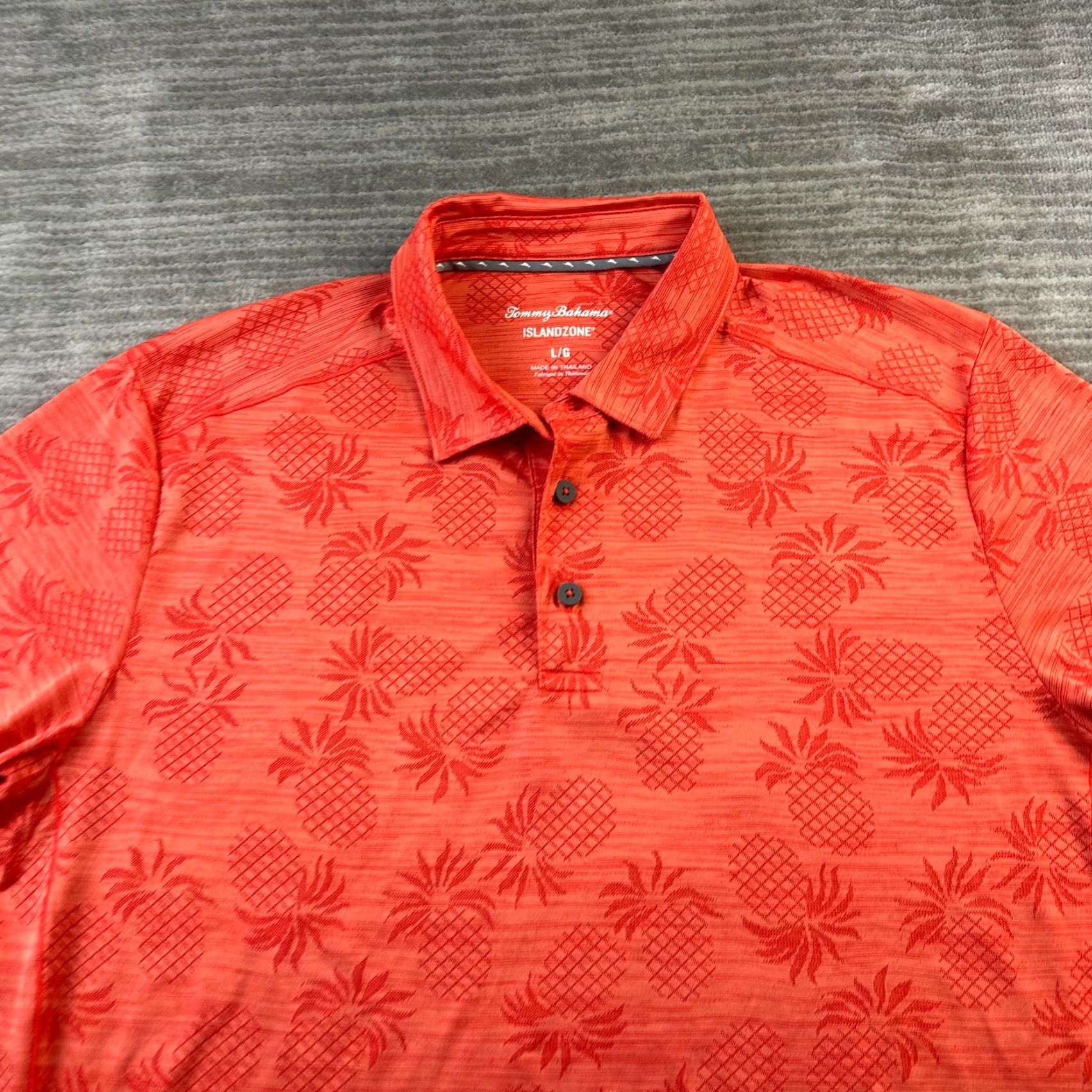 Tommy Bahama Tommy Bahama Polo Shirt Mens Large Orange Performance Islandzone Polo Casual Golf Shirt Mens L Orange Island Zone Size US L / EU 52-54 / 3 - 3 Thumbnail
