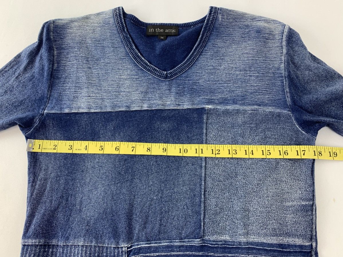In The Attic Hype In The Attic Patchwork Indigo Longsleeve Tee Tshirt Size US M / EU 48-50 / 2 - 8 Thumbnail