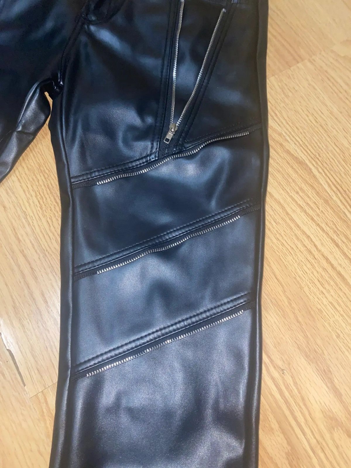 Leather Slim Fit Leather PU Pant Size US 29 - 6 Thumbnail