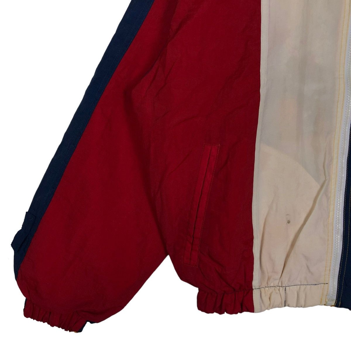Japanese Brand 🔥VTG COLOUR BLOCK BOMBER JACKET BEAR BIG LOGO REVERSIBLE Size US XL / EU 56 / 4 - 4 Thumbnail