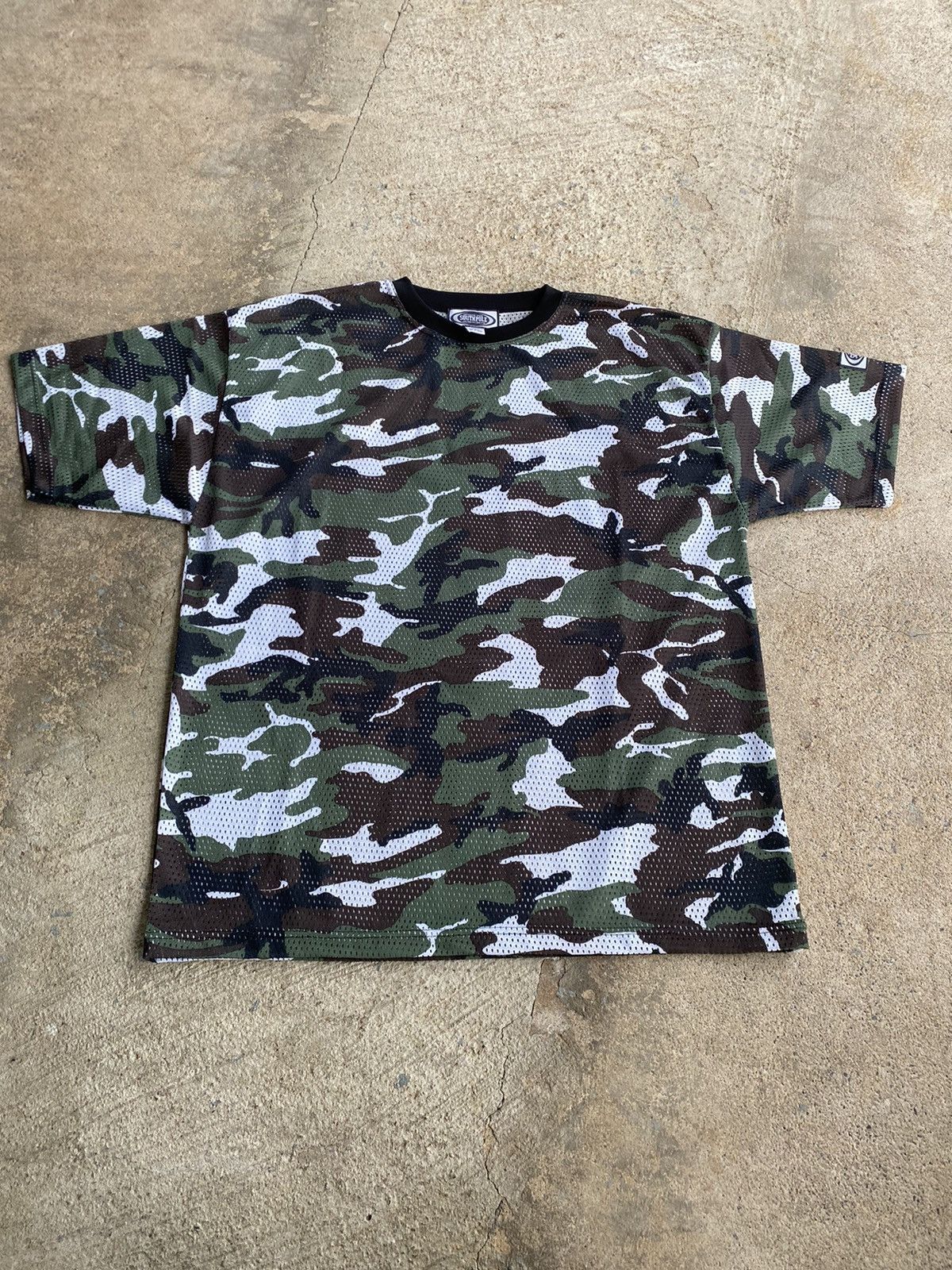 Southpole × Vintage Vintage 90’s Y2K Southpole Baggy Mesh Camo Shirt Size US XL / EU 56 / 4 - 1 Thumbnail