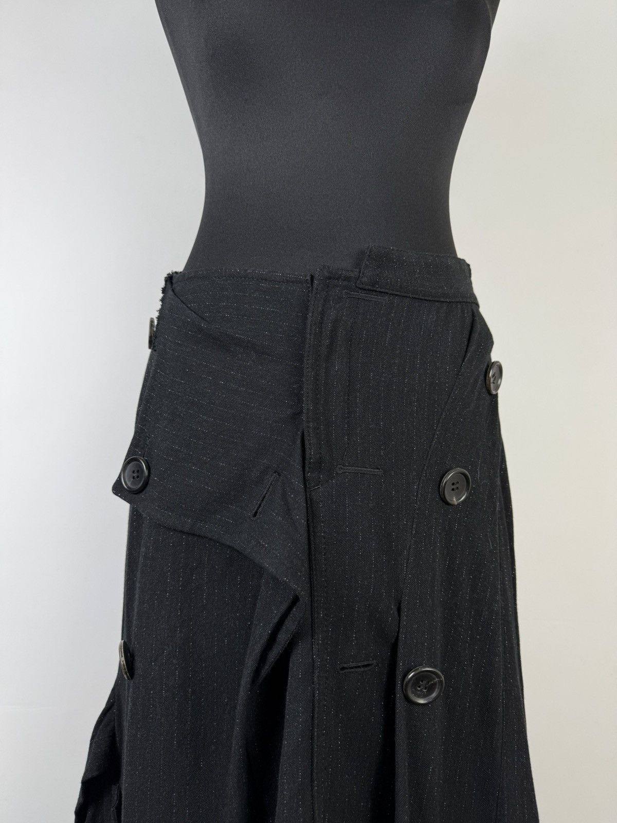 Junya Watanabe Junya Watanabe Wool Asymmetrical de-constructed trech skirt Size 30" / US 8 / IT 44 - 4 Thumbnail