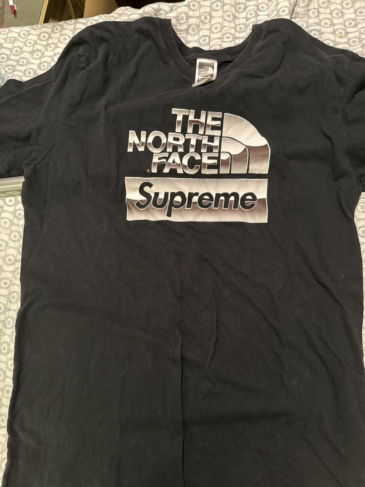Supreme Supreme x northface metallic t shirt | Grailed