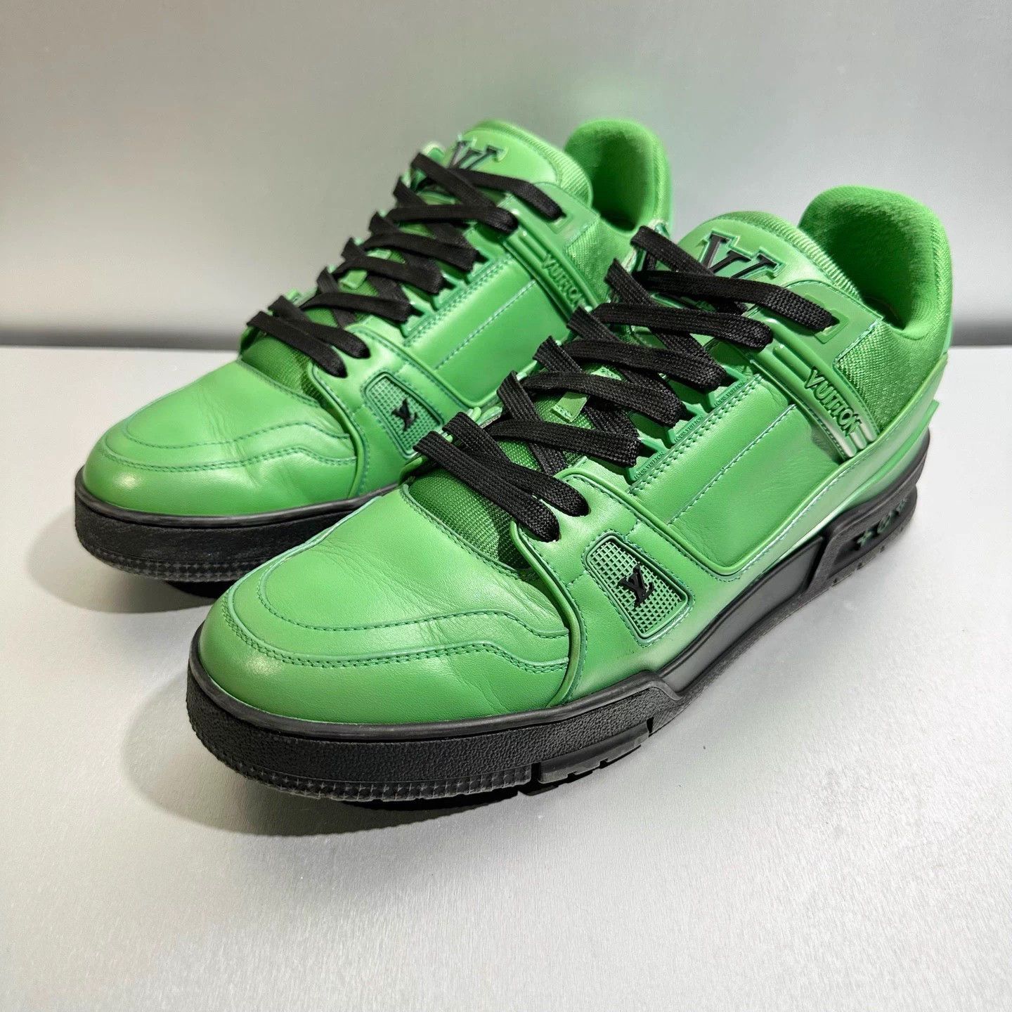 Louis Vuitton LV Trainer Black Green Sneakers - Size 10/44 Size US 10 / EU 43 - 1 Thumbnail