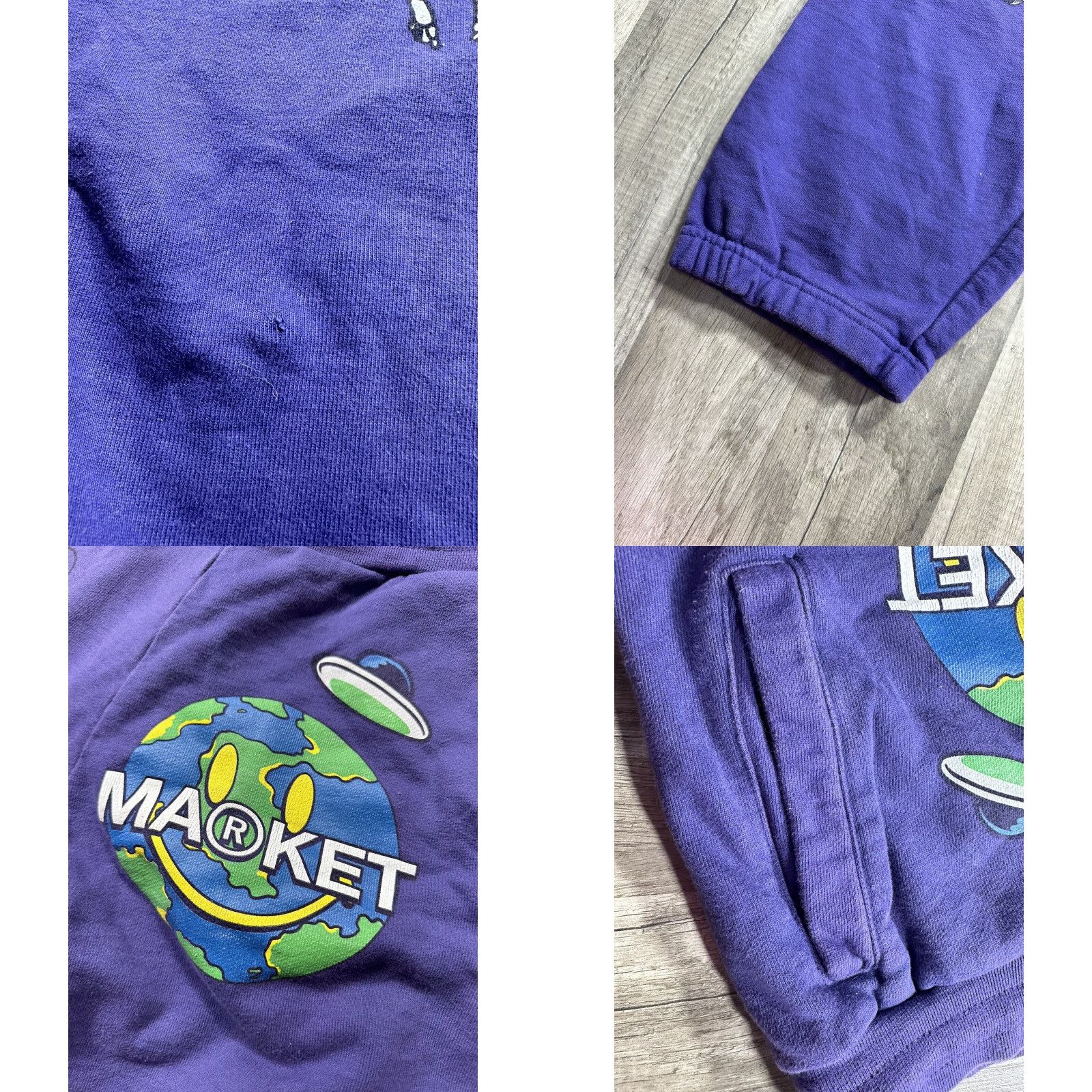 Market Market Sweatpants L Purple Men’s Pants Activewear Cotton Modern Cuffed Small Wear Size US 33 - 8 Thumbnail