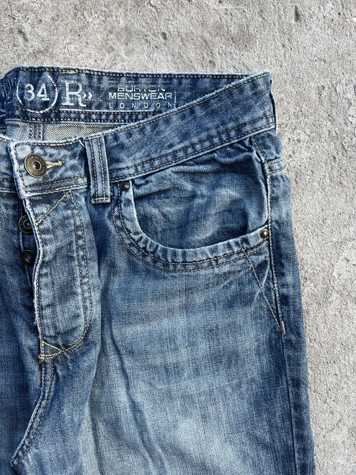 20471120 × If Six Was Nine × Le Grande Bleu (L.G.B.) Jeans Dirty Pants Faded Crash Denim Thrashed Y2K Distressed Size US 34 / EU 50 - 6 Thumbnail