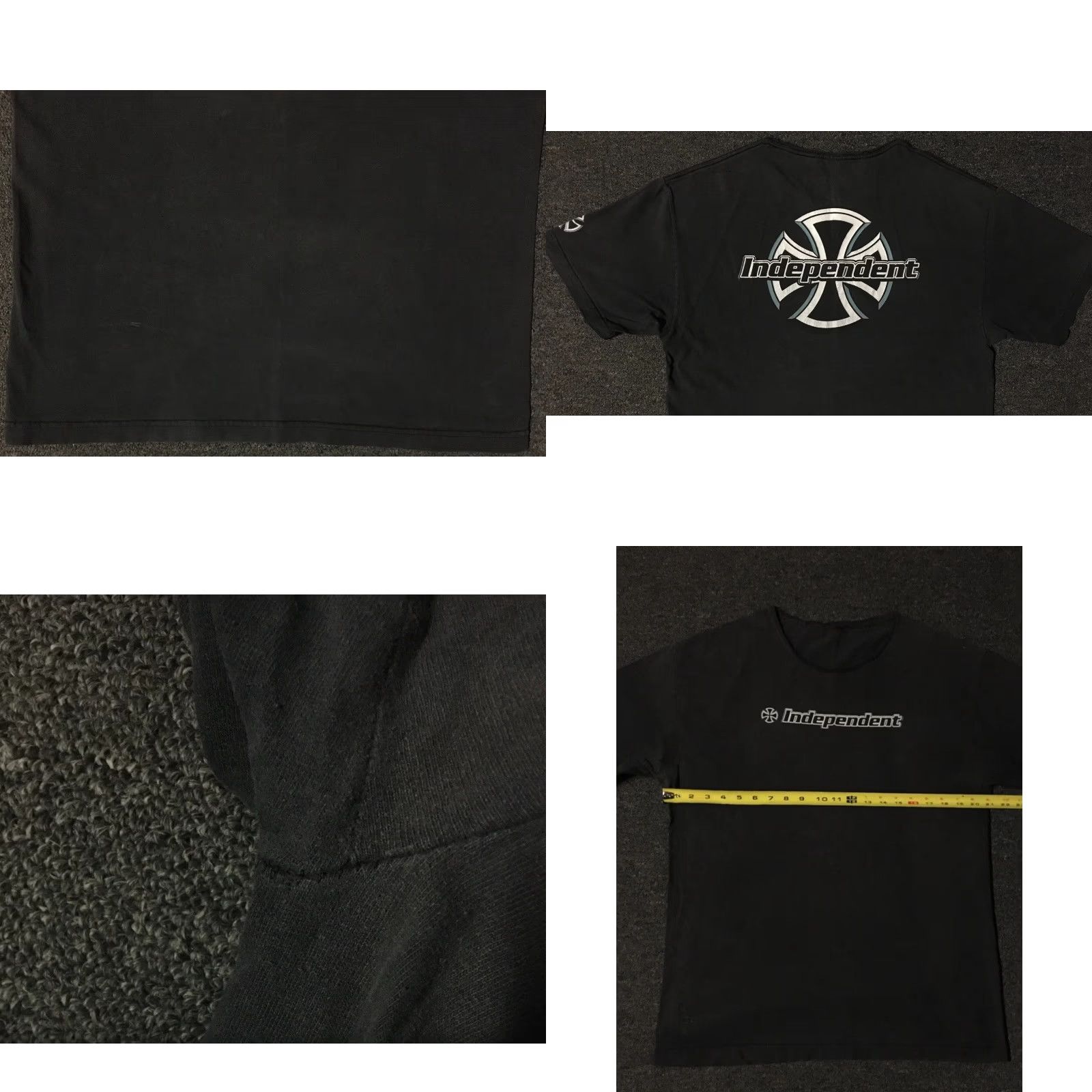 Thrasher VINTAGE Thrasher Shirt L Black 90s Independent Trucks Thrashed Cross Skater Grunge Vintage 90s USA Punk Rock Size US L / EU 52-54 / 3 - 8 Thumbnail