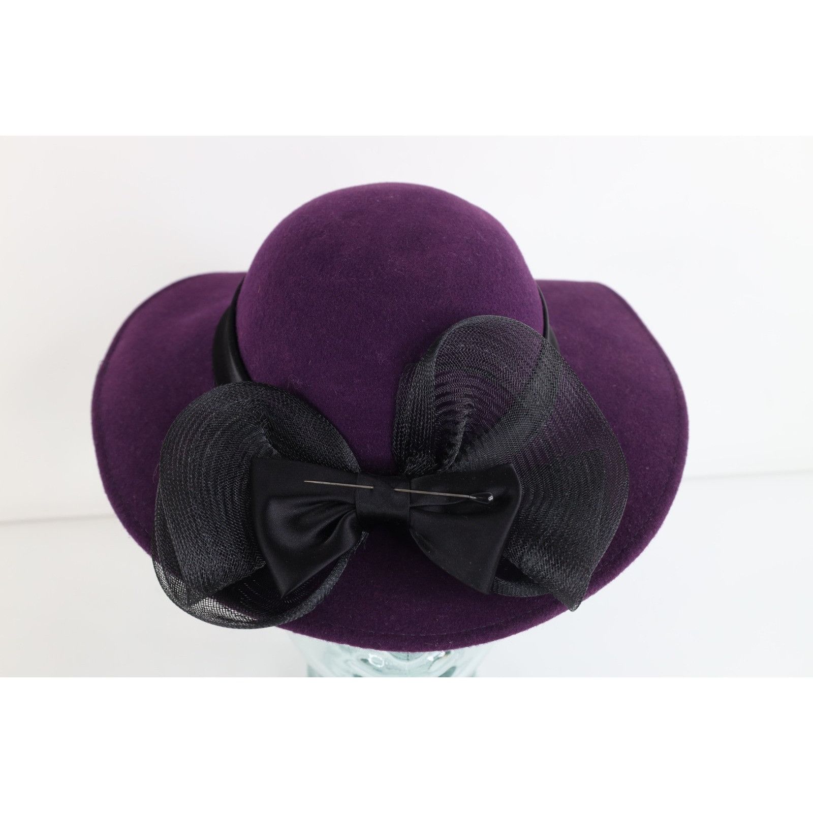Vintage Vintage 70s Bollman Hat Co Wool Felt Cloche Hat with Bow Size ONE SIZE - 2 Thumbnail
