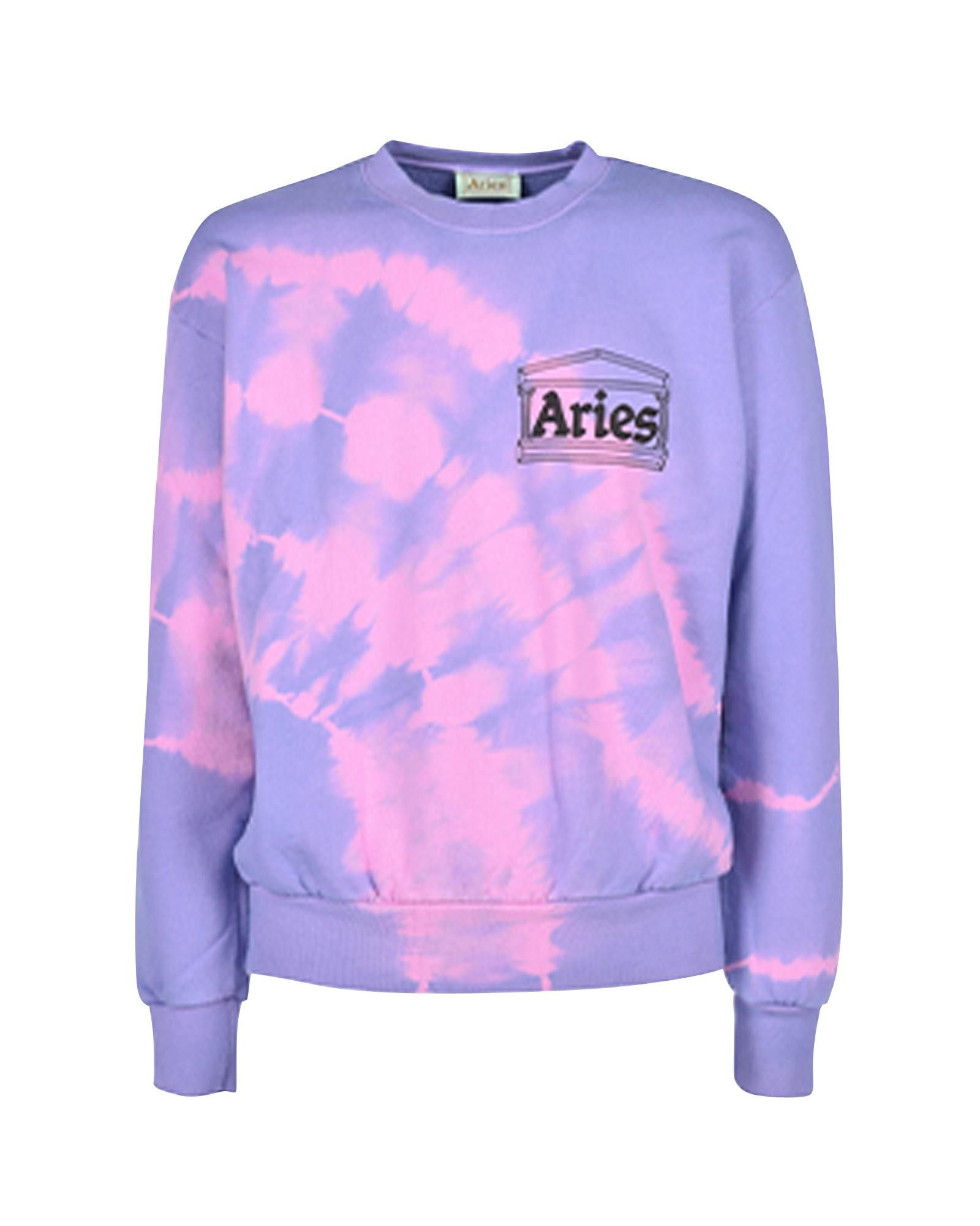 image of Aries Tie-Dye Temple Graphic Sweater, Men's (Size Large)