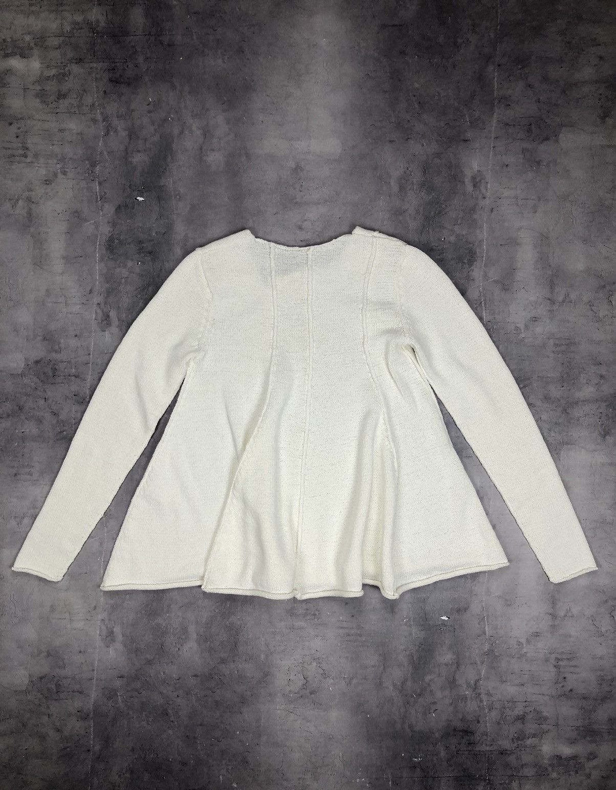 Rundholz Rundholz Black Label Flared Panel Sweater in Off-White Size XS / US 0-2 / IT 36-38 - 2 Thumbnail