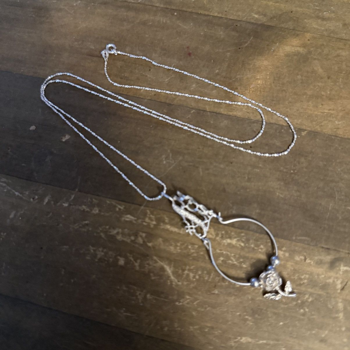 Vintage Vintage 925 silver #1 Mom charm holder pendant necklace Size ONE SIZE - 2 Thumbnail