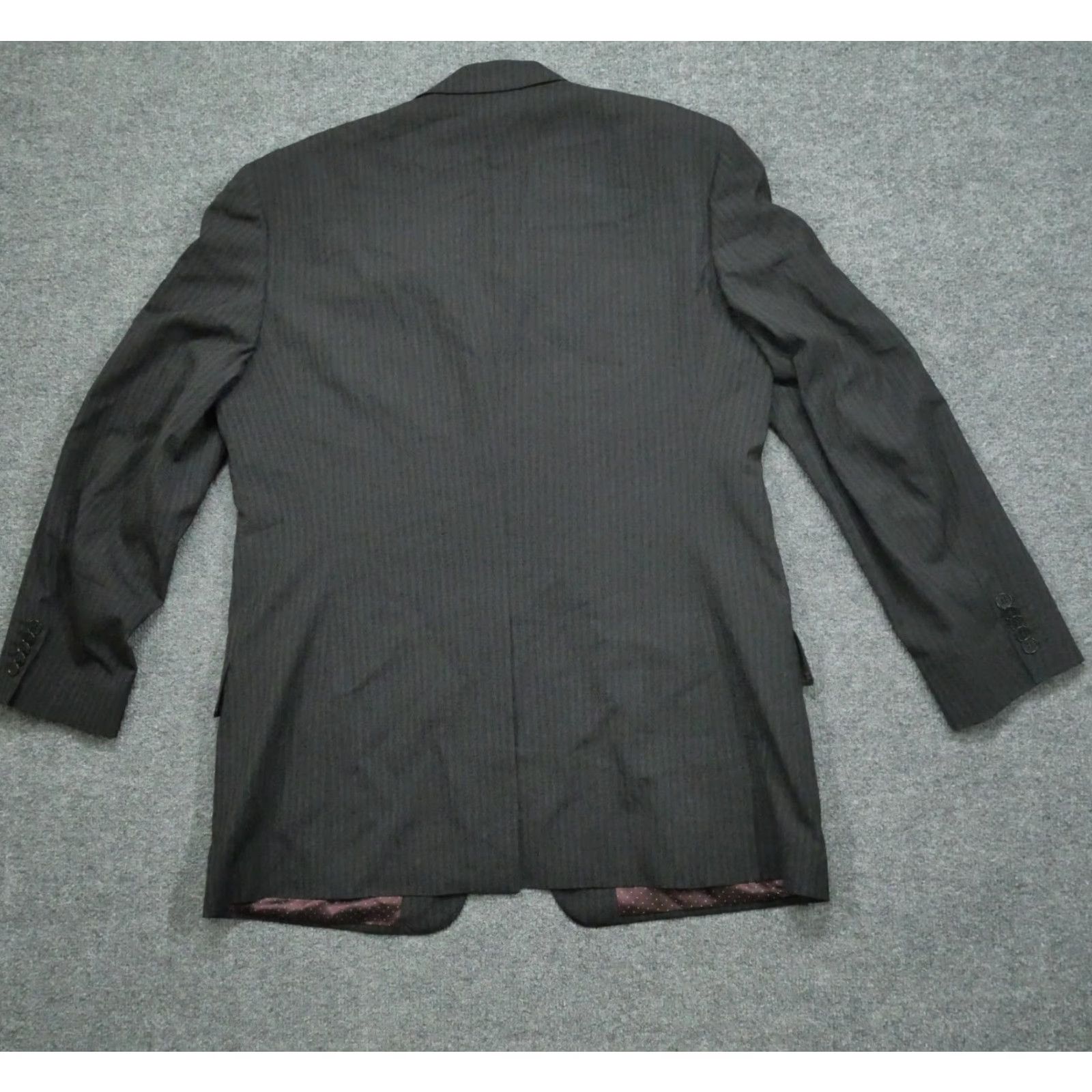 Paul Smith VINTAGE Paul Smith Blazer Mens 46 Black Wool Striped Jacket Overcoat Classic 6/10 Italian Size 46R - 6 Thumbnail