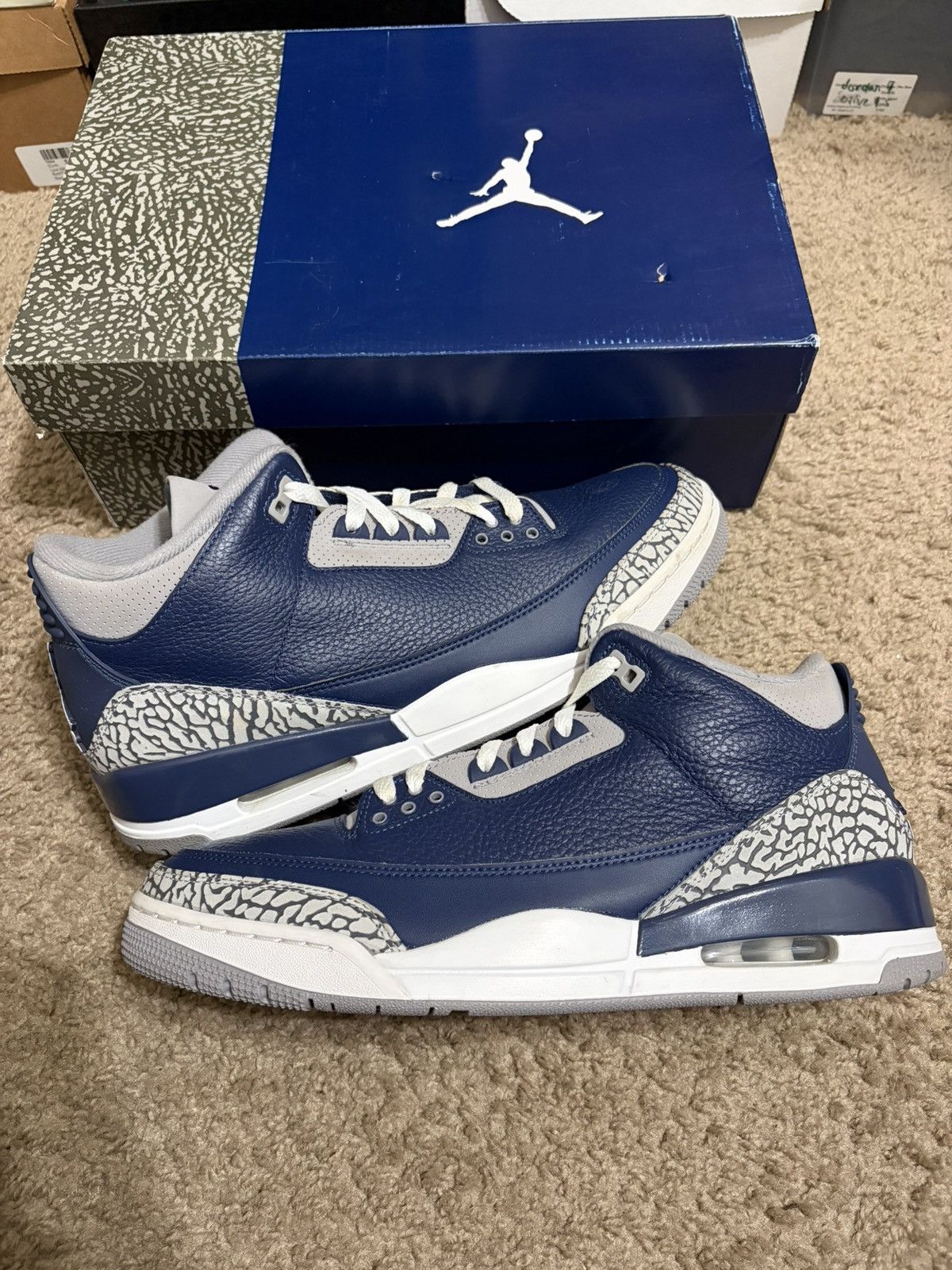 Jordan Brand Size 12 - Jordan 3 Retro Georgetown (2021) (CT8532-401) Size US 12 / EU 45 - 1 Thumbnail