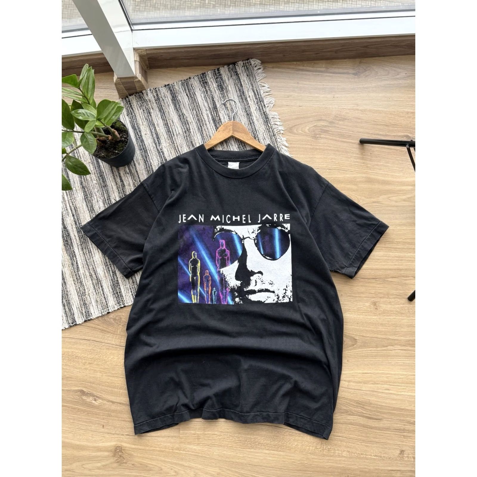 Vintage VINTAGE Jean Michel Jarre 1993 Europe In Concert Tour T-Shirt Tee XL Black Men Shirt Size US XL / EU 56 / 4 - 2 Thumbnail