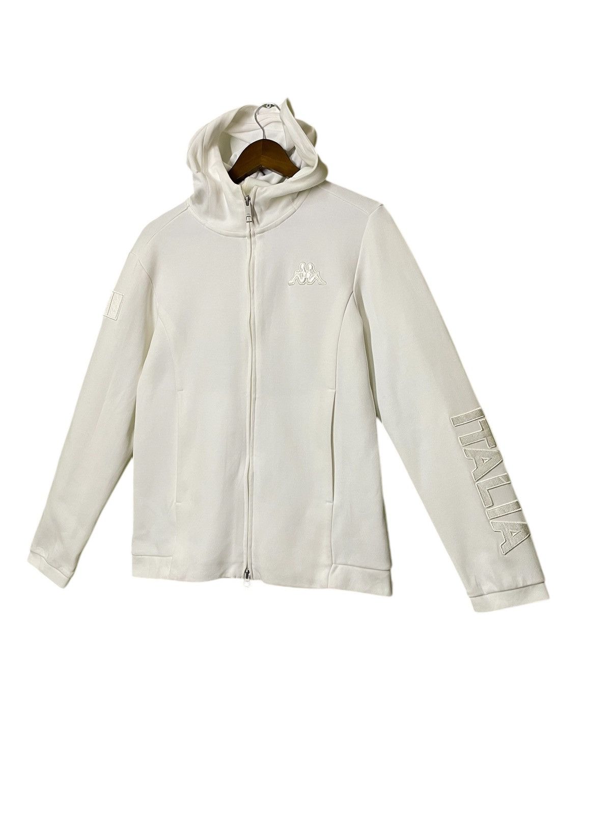 Japanese Brand × Kappa KAPPA hodiee embroidered small logo sweatshirt white Size US S / EU 44-46 / 1 - 2 Thumbnail