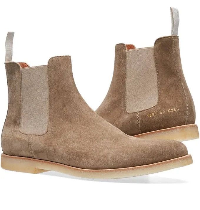 Common Projects Common Projects Suede Chelsea Boots in Taupe sz 42 Size US 9 / EU 42 - 14 Thumbnail