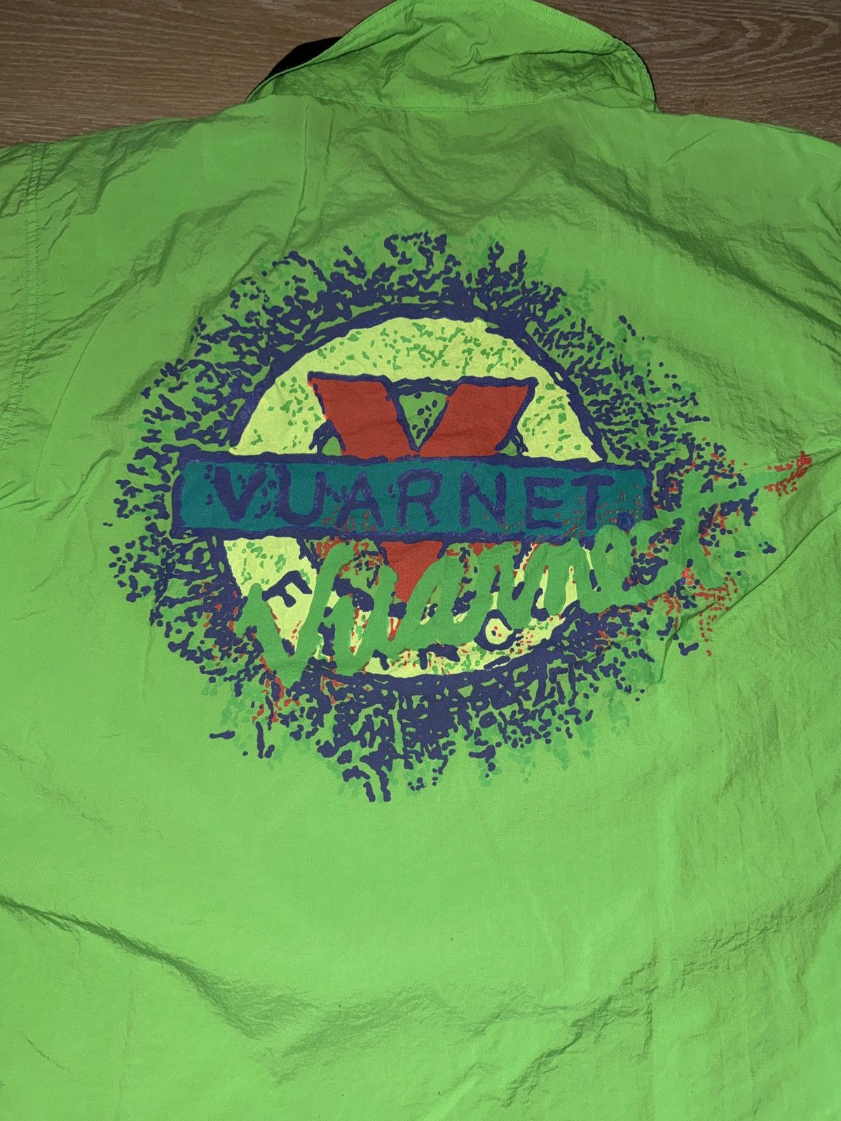 Vuarnet Vintage 90’s Vuarnet France Bright Green Windbreaker Jacket Size US XL / EU 56 / 4 - 4 Thumbnail