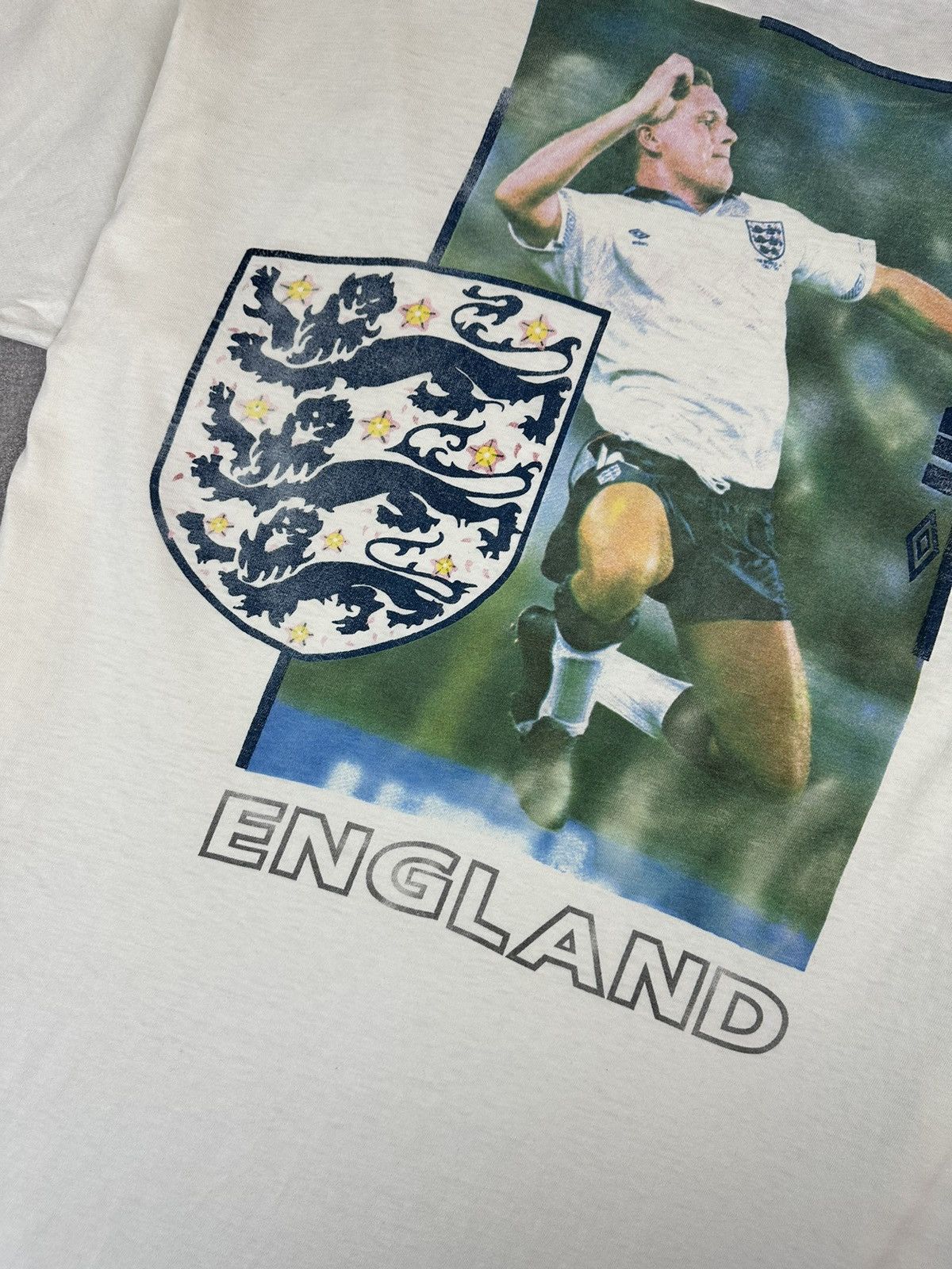 Umbro Umbro England Retro Vintage Cotton Soccer Football T-Shirt Size US XL / EU 56 / 4 - 3 Thumbnail