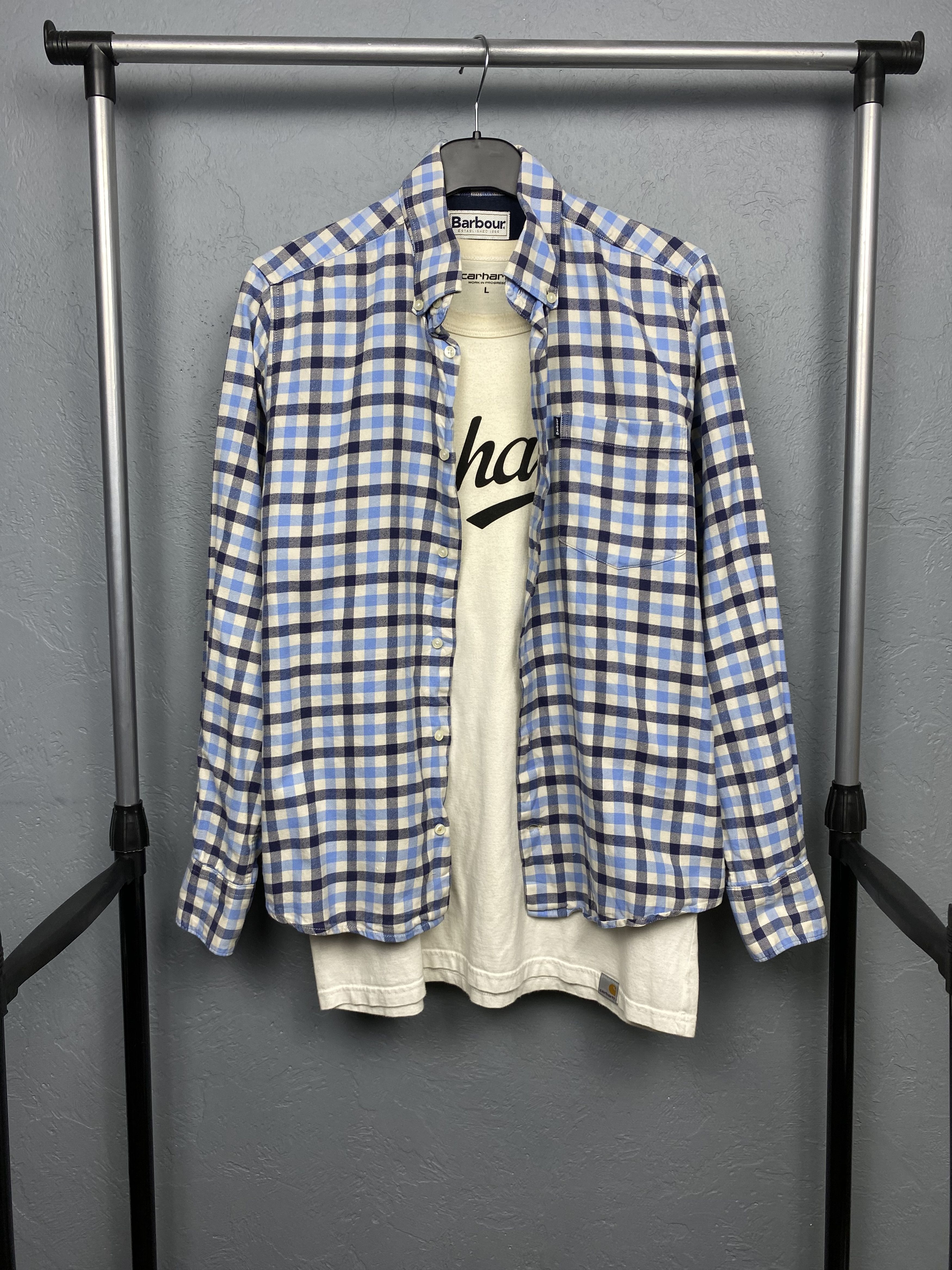 Barbour × Flannel Barbour Vintage Mens Flannel Check Shirt Size US S / EU 44-46 / 1 - 1 Thumbnail