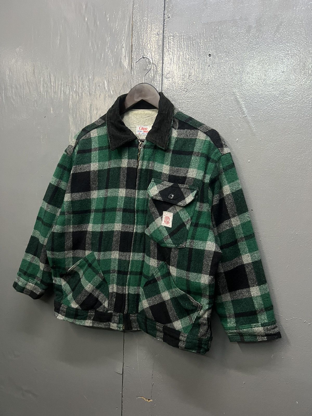 Vintage Vintage Chipie Work US Patent Wool Tartan Jacket Size US M / EU 48-50 / 2 - 2 Thumbnail