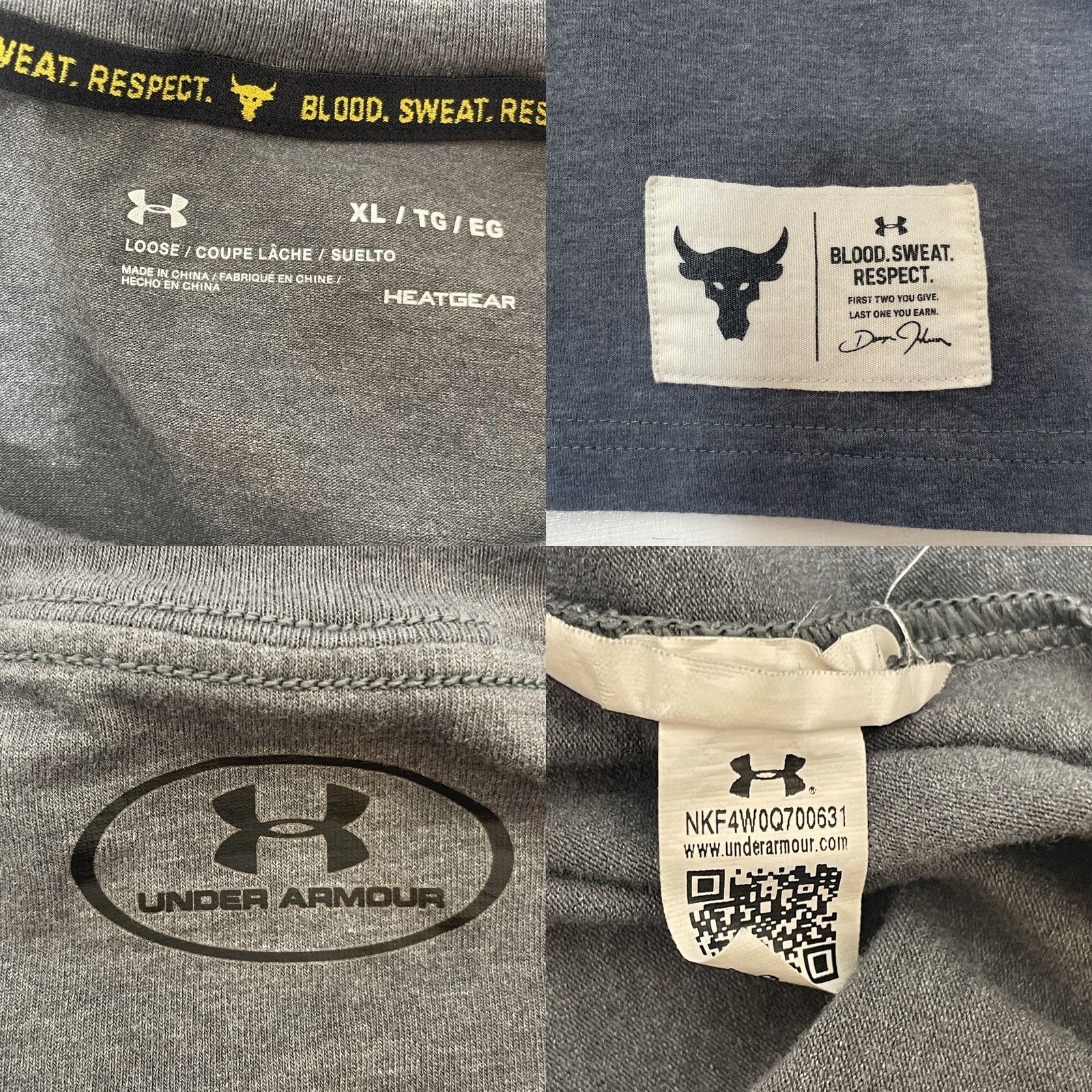Under Armour Under Armour Shirt Men XL Long Sleeve HeatGear Gray Iron Paradise The Rock Logo Crew Neck Sports Gym Activewear Size US XL / EU 56 / 4 - 8 Thumbnail