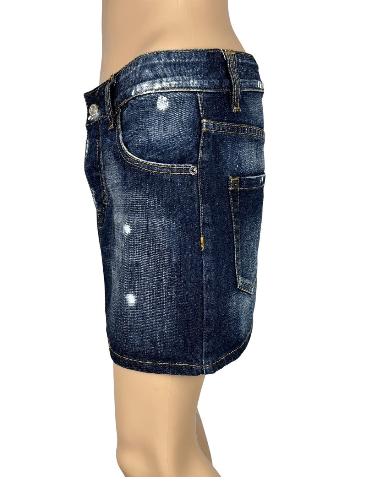 Dsquared2 Daquared Denim Mini Skirt Logo size XS Distressed Size 26" / US 2 / IT 38 - 8 Thumbnail
