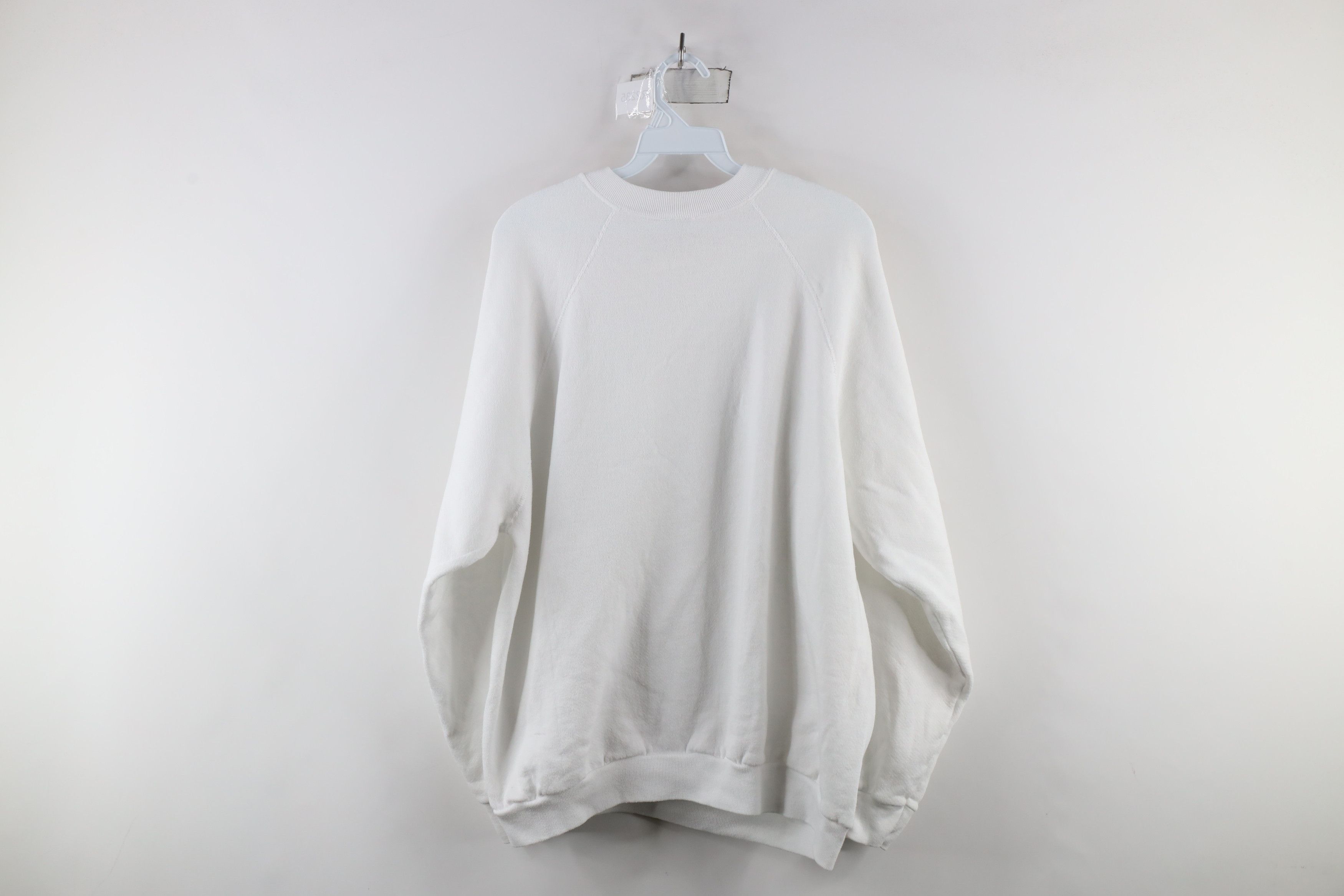 Vintage Vintage 90s Streetwear Crewneck Sweatshirt White USA Size US XL / EU 56 / 4 - 6 Thumbnail