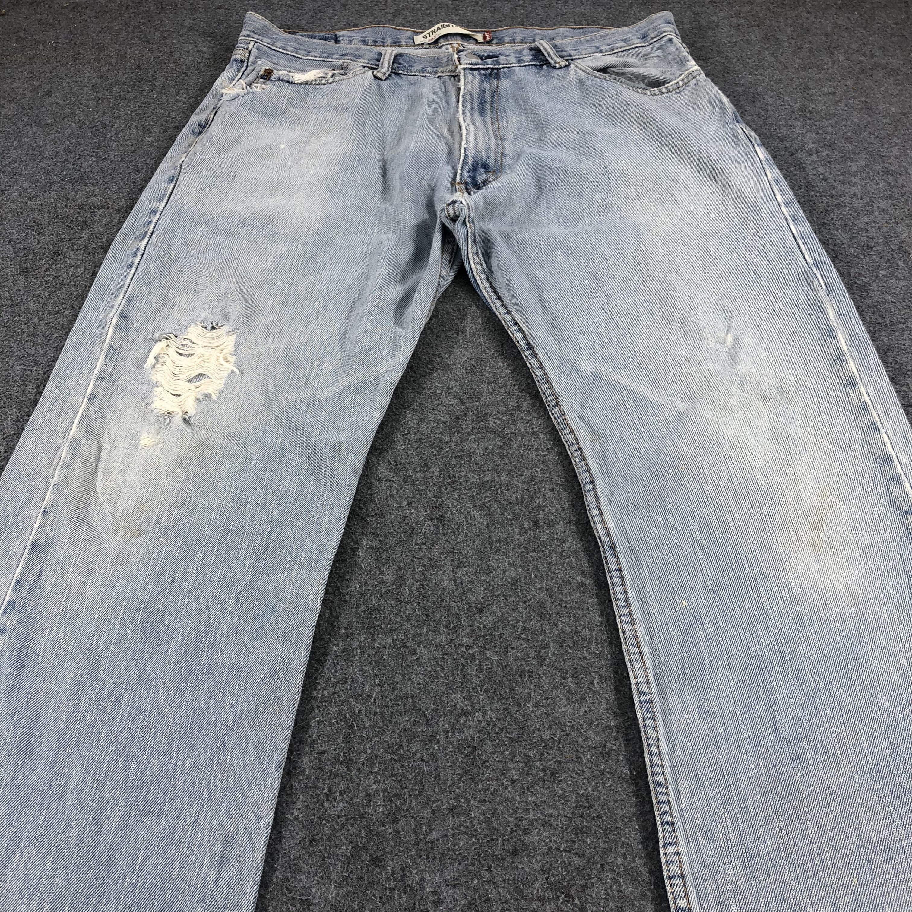 Levi's Light Washed Vintage Levis 505 Jeans Distress Denim-J1096 Size US 36 / EU 52 - 3 Thumbnail