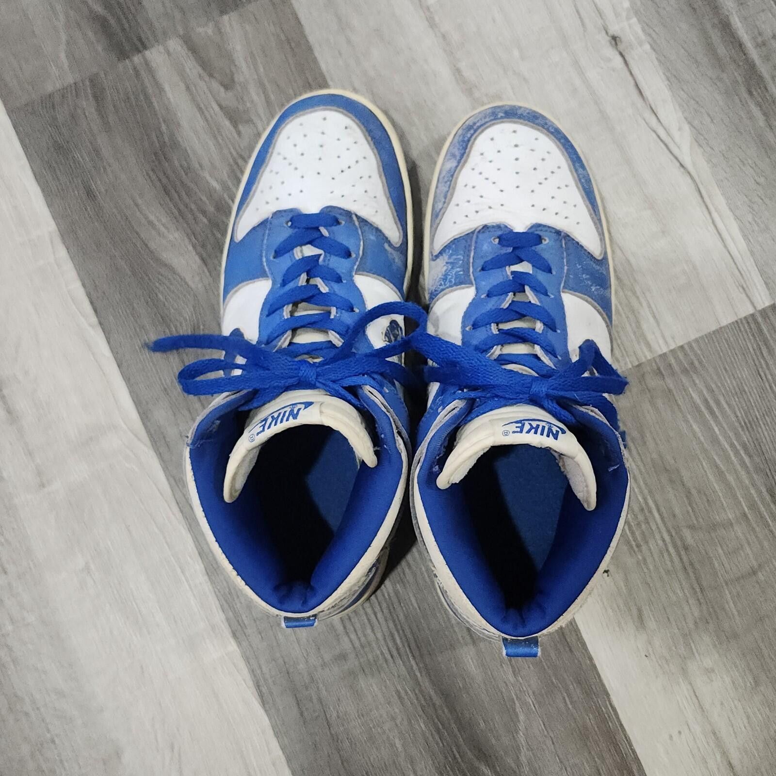 Nike Vintage 1999 Nike Dunk High Kentucky Blue White Mens 10 Size US 10 / EU 43 - 4 Thumbnail