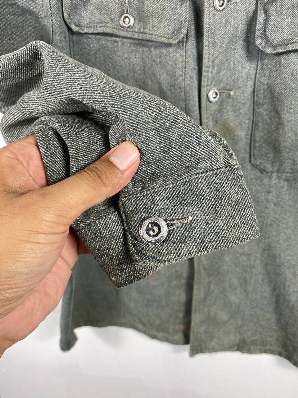 Vintage vintage military denim jacket selvedge nice design Size US L / EU 52-54 / 3 - 5 Thumbnail
