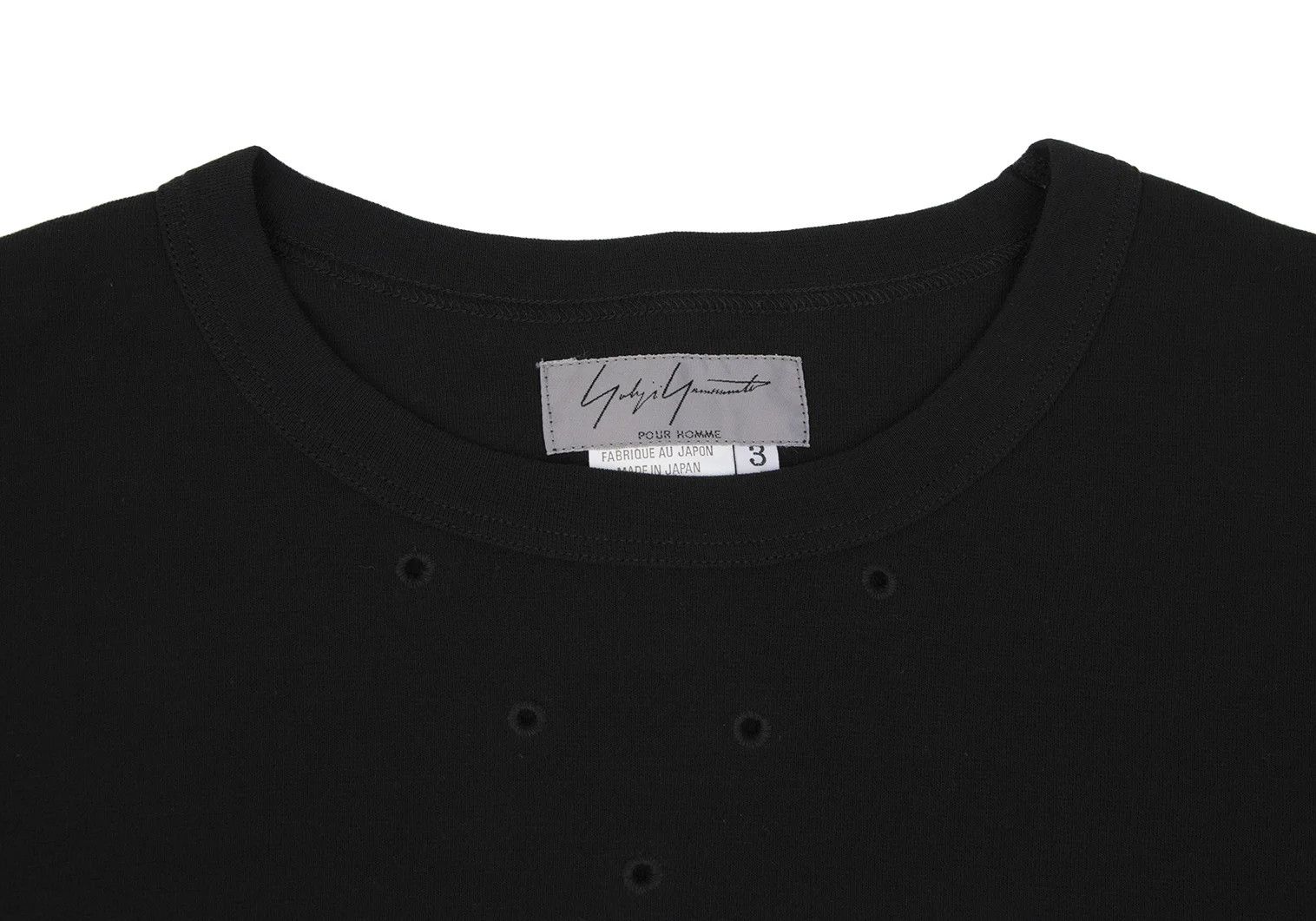 Yohji Yamamoto Yohji Yamamoto Cotton Blend Pinhole T-Shirt Size US L / EU 52-54 / 3 - 3 Thumbnail