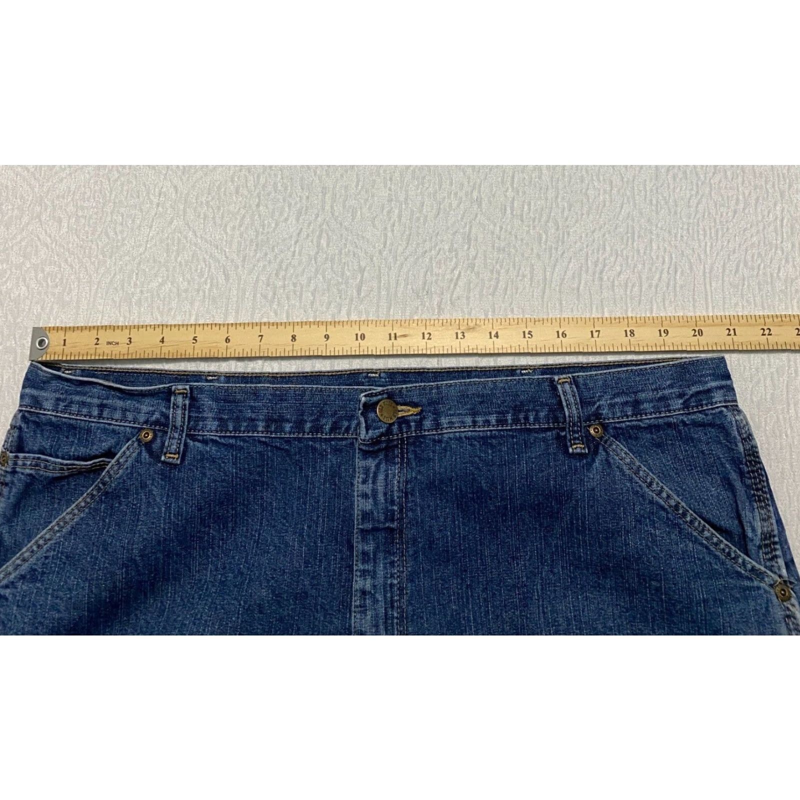 MILLY OLD MILL Jeans Mens Size 42×32 Blue Relaxed Straight Denim Cotton Size US 42 / EU 58 - 5 Thumbnail