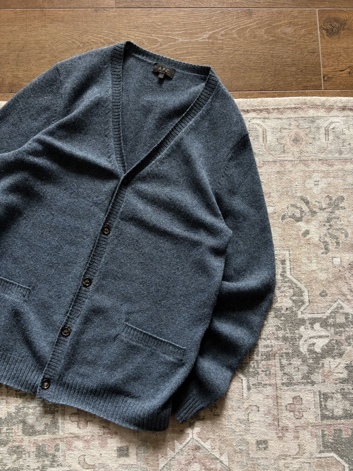A.P.C. A.P.C. Vintage Merino Wool Cardigan Sweater Size US L / EU 52-54 / 3 - 2 Thumbnail