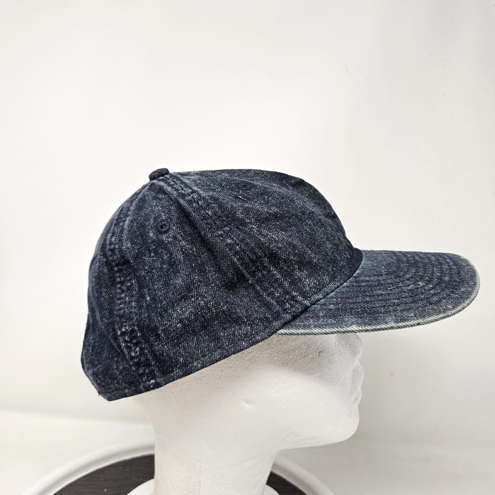 Vintage No Boundaries Hat Cap Snap Back Denim Blue Casual Mens One Size Adjustable Printed Solid Baseball Cap Size ONE SIZE - 3 Thumbnail