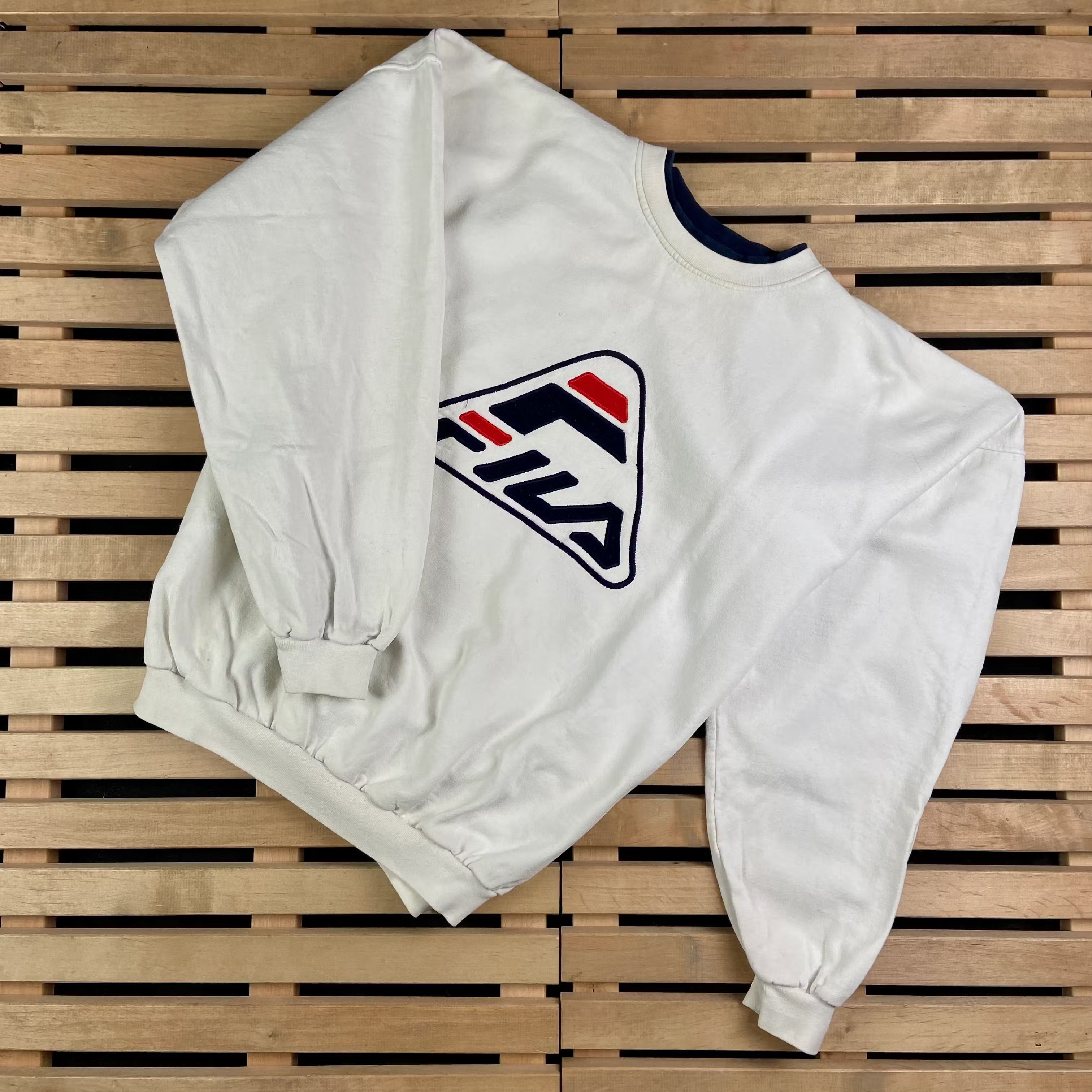 Fila × Vintage Mens Sweatshirt Fila Big Logo Vintage Size L Size US L / EU 52-54 / 3 - 1 Thumbnail