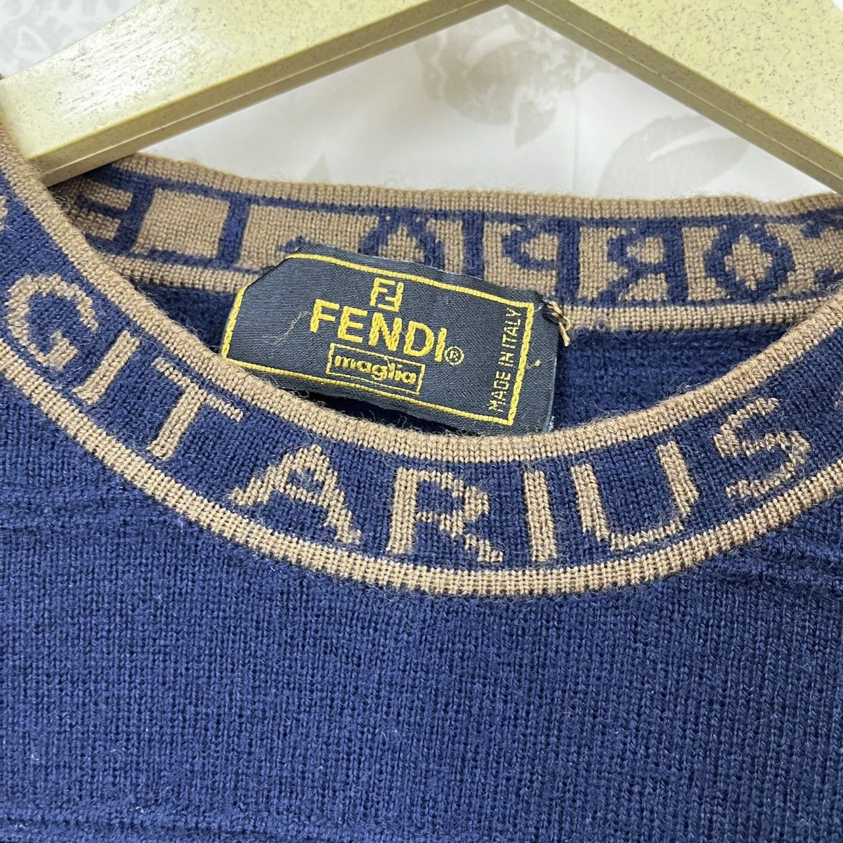 Fendi × Vintage Distressed FENDI Ripped Vintage Knitwear Sweater Size US S / EU 44-46 / 1 - 12 Thumbnail