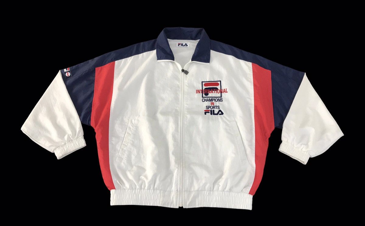 Fila × Vintage Vintage Windbreaker Fila Big Logo Multicolour Zipper Style Size US XL / EU 56 / 4 - 1 Thumbnail