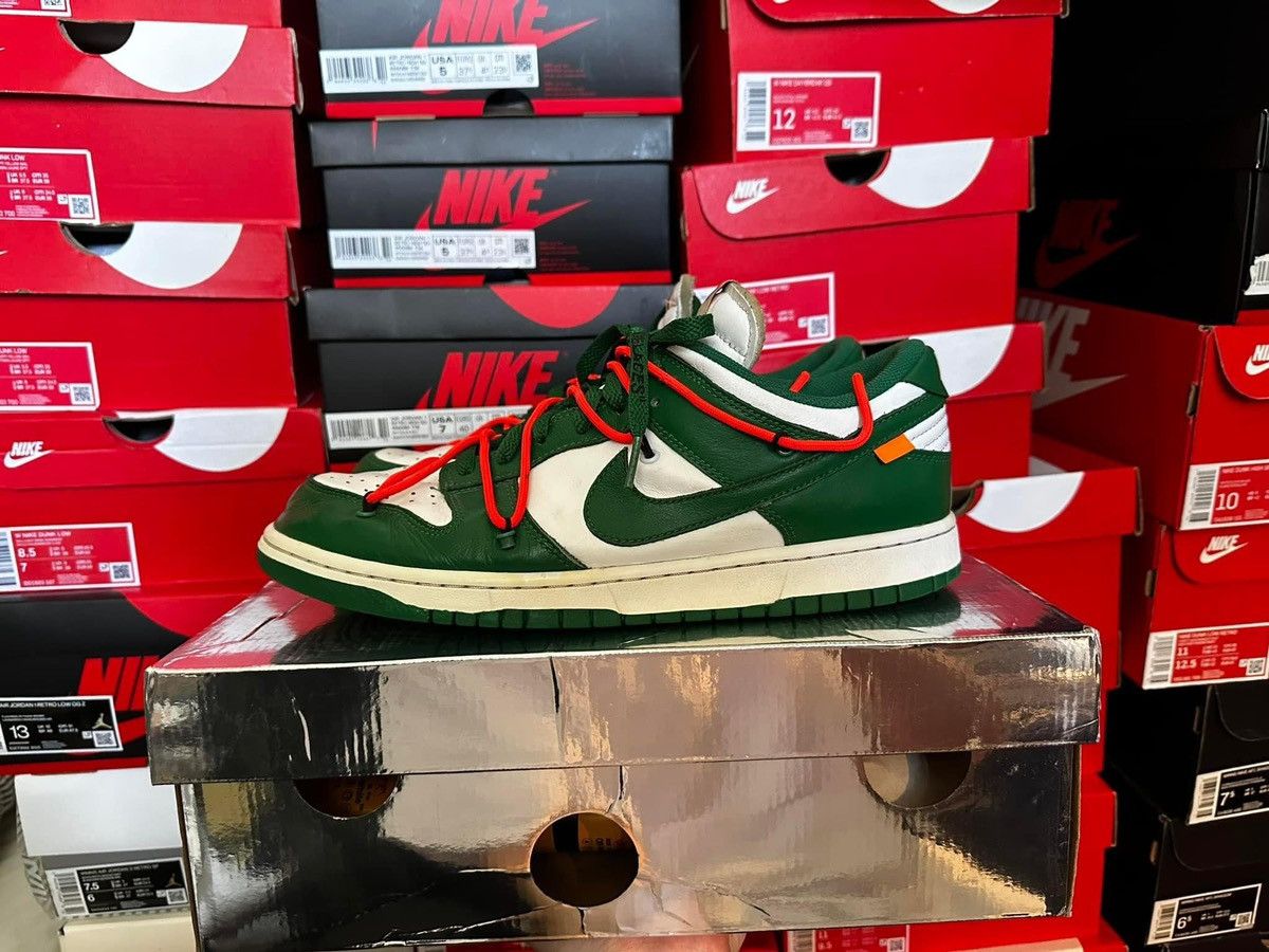 Nike × Off-White Nike Off White Dunk Low Green Size US 10 / EU 43 - 2 Thumbnail