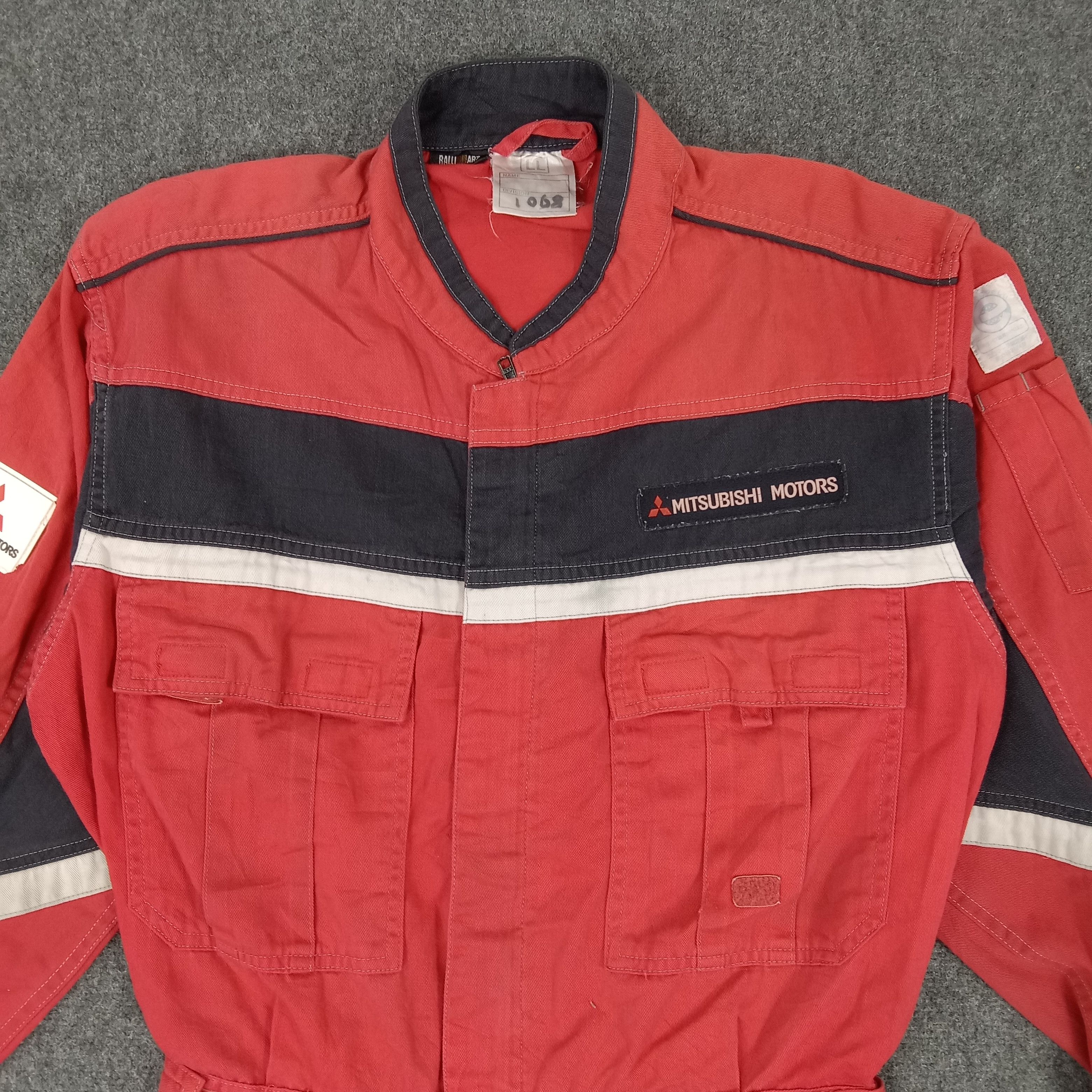 Japanese Brand × Vintage Mitsubishi Ralli Art Motorsport Japanese Coverall Jacket Size US M / EU 48-50 / 2 - 2 Thumbnail