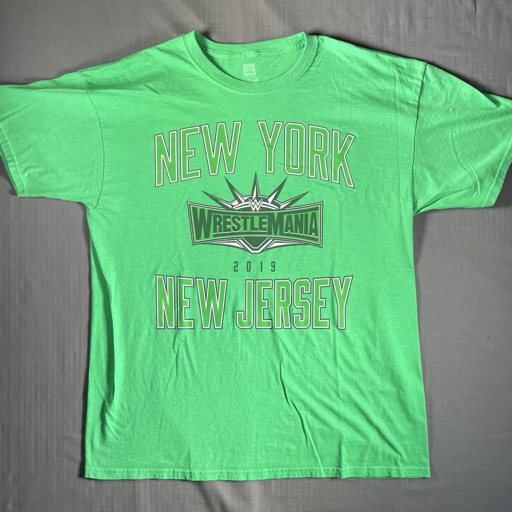 Vintage WWE WrestleMania Shirt Mens XL T-Shirt Green 2019 Wrestling NY NJ WWE Green Size US XL / EU 56 / 4 - 4 Thumbnail