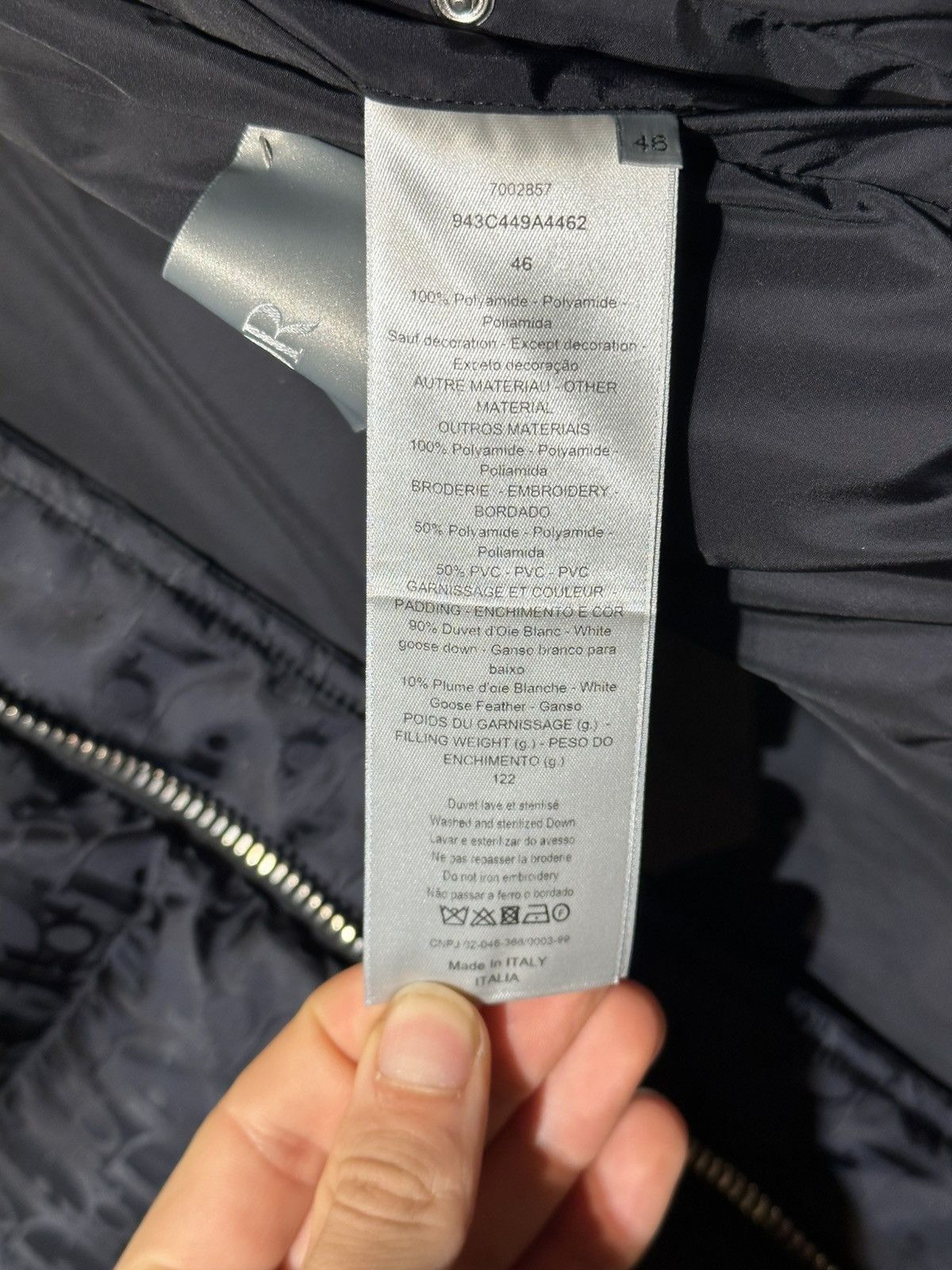 Dior Dior Oblique Puffer Jacket | Size 46 (S/M) Size US S / EU 44-46 / 1 - 5 Thumbnail
