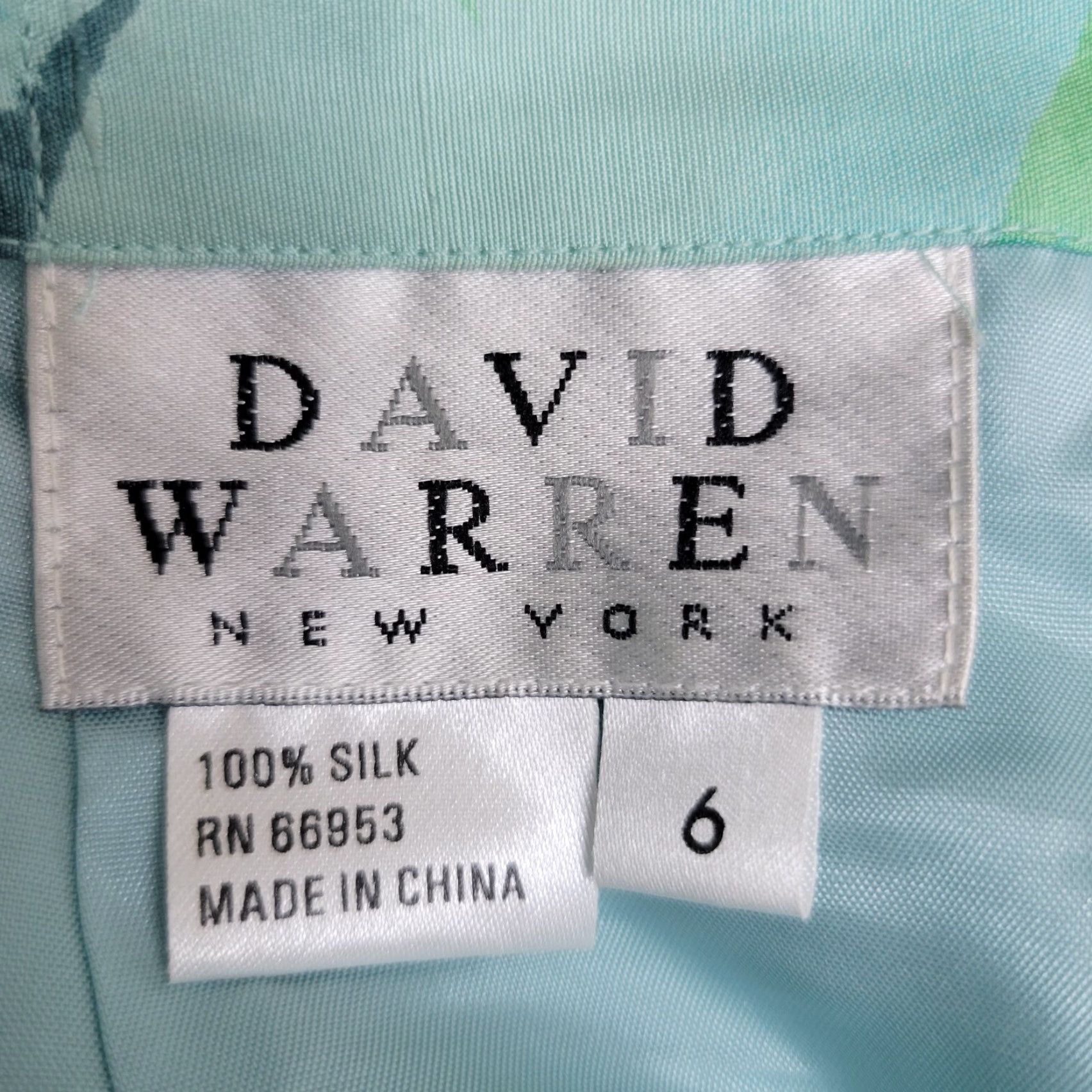 Vintage Vtg David Warren Blue Silk Pants Tapered High Rise Leaves Sz 6 Womens Silk Pants Chino Lined Inseam 29"} Size 28" / US 6 / IT 42 - 3 Thumbnail