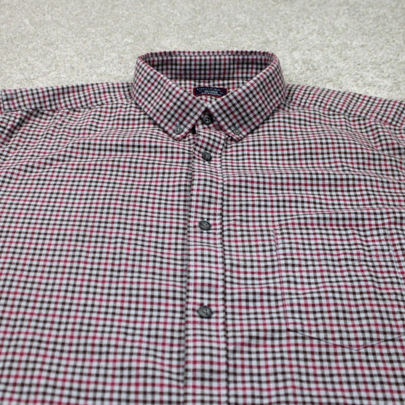 UNTUCKit UNTUCKit Shirt Mens 2XL XXL Red/Black/White Plaid Cotton L/S Button-Down Size US XXL / EU 58 / 5 - 4 Thumbnail