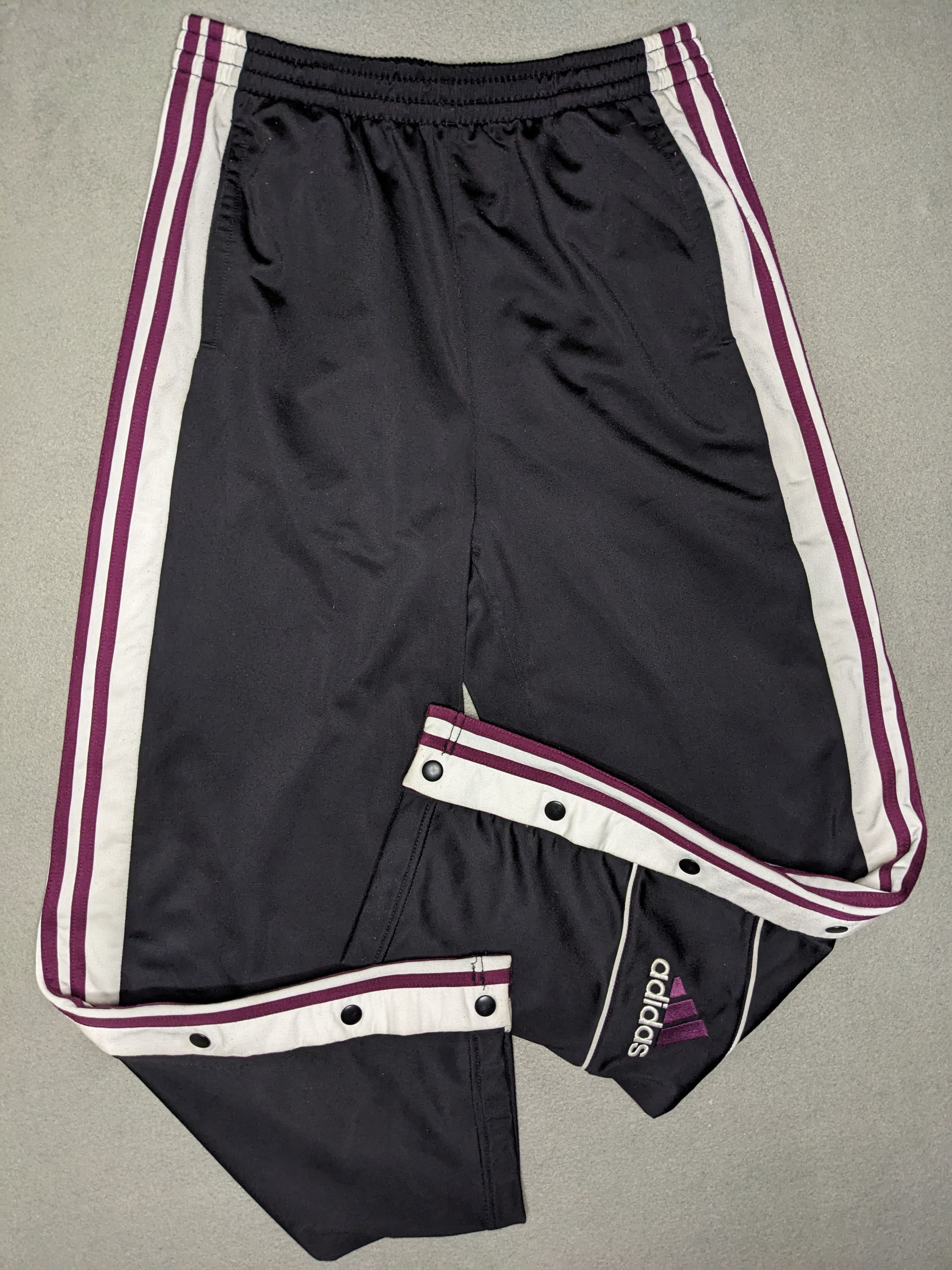 Adidas VINTAGE 90s Adidas Tearaway Snap Track Pants Small Trefoil Size US 29 - 1 Thumbnail