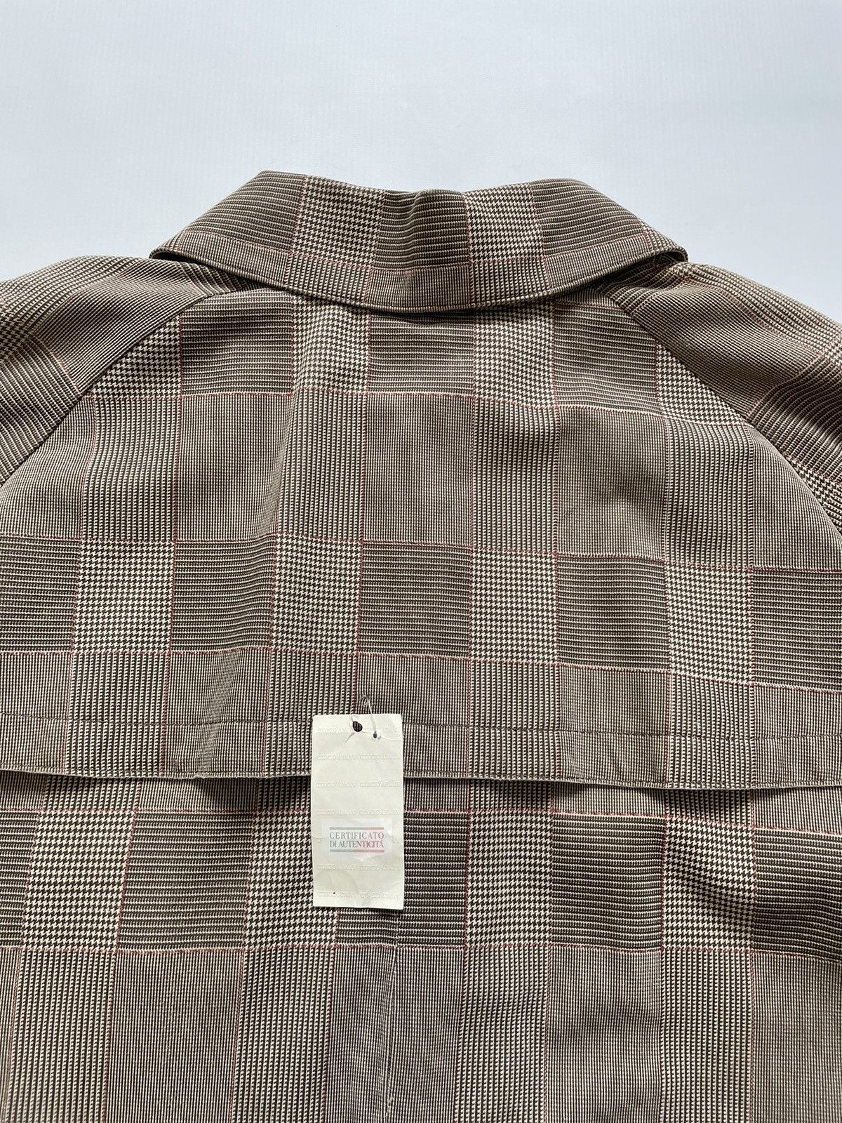 Emporio Armani Prince Of Wales Check Suede Overcoat Size US XL / EU 56 / 4 - 15 Thumbnail