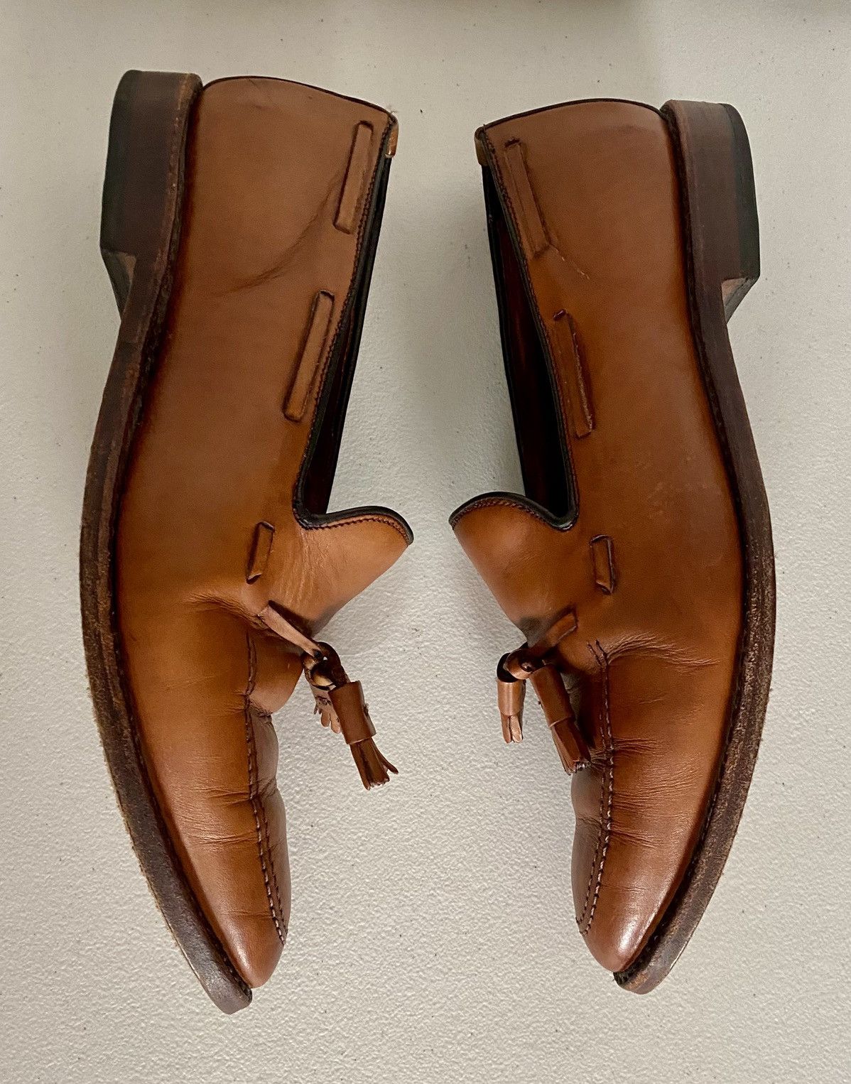 Allen Edmonds AE 🇺🇸 tobacco leather Grayson tasseled vamp 9.5 E Made in USA Size US 9.5 / EU 42-43 - 3 Thumbnail