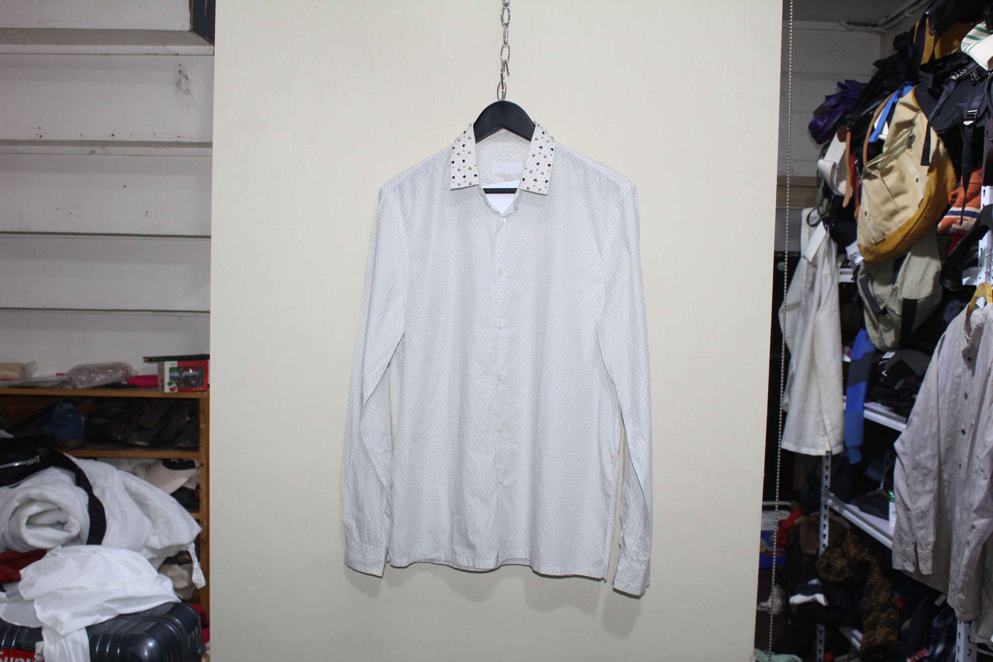 image of Prada Ss12 Studded Collar in White, Men's (Size Medium)
