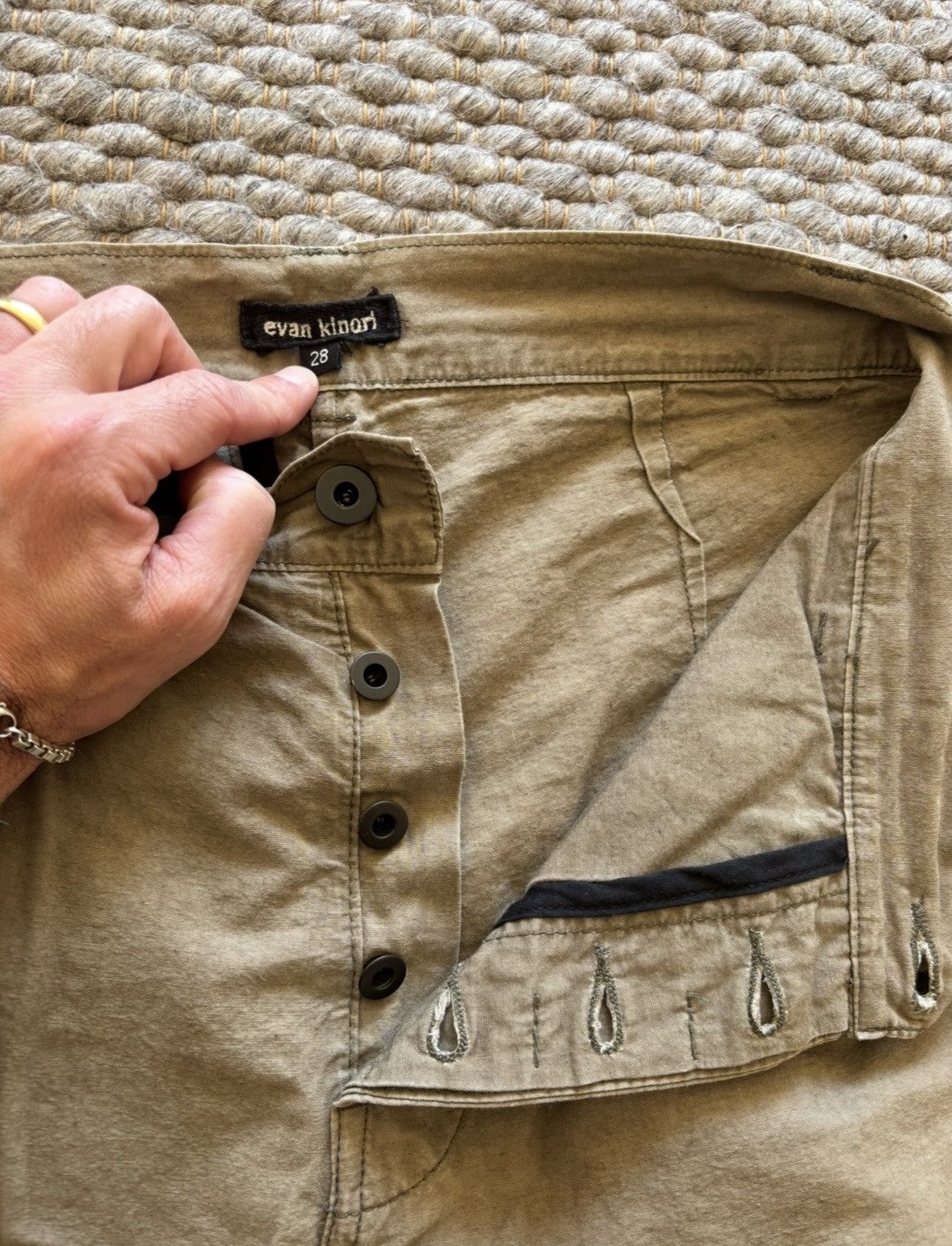 Evan Kinori Single Pleat Pant | Taupe | 28 Size US 28 / EU 44 - 2 Thumbnail