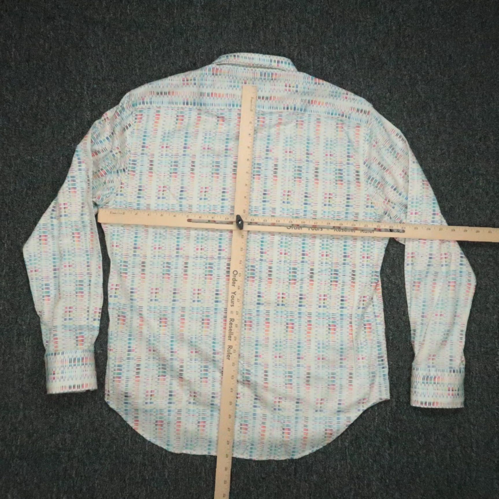 Robert Graham Robert Graham White Geometric Button-Up Shirt XL Classic Fit Long Sleeve Mens Size US XL / EU 56 / 4 - 5 Thumbnail